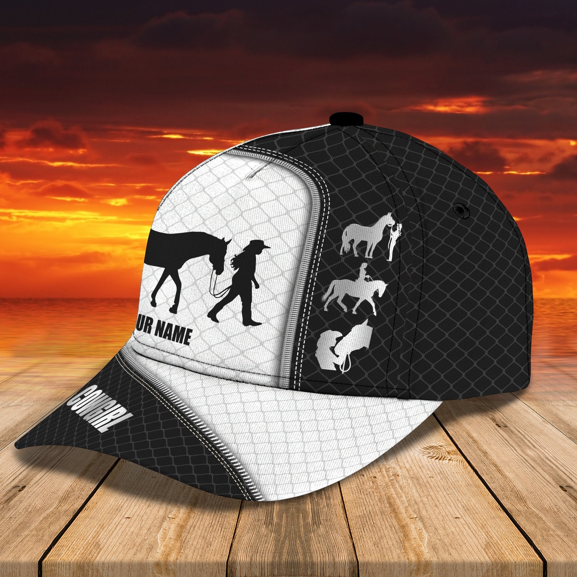 3D Classic Cap Cowgirl Personalized Name Cap 098 Trucker Hats Custom Hats Gifts For Men & Women