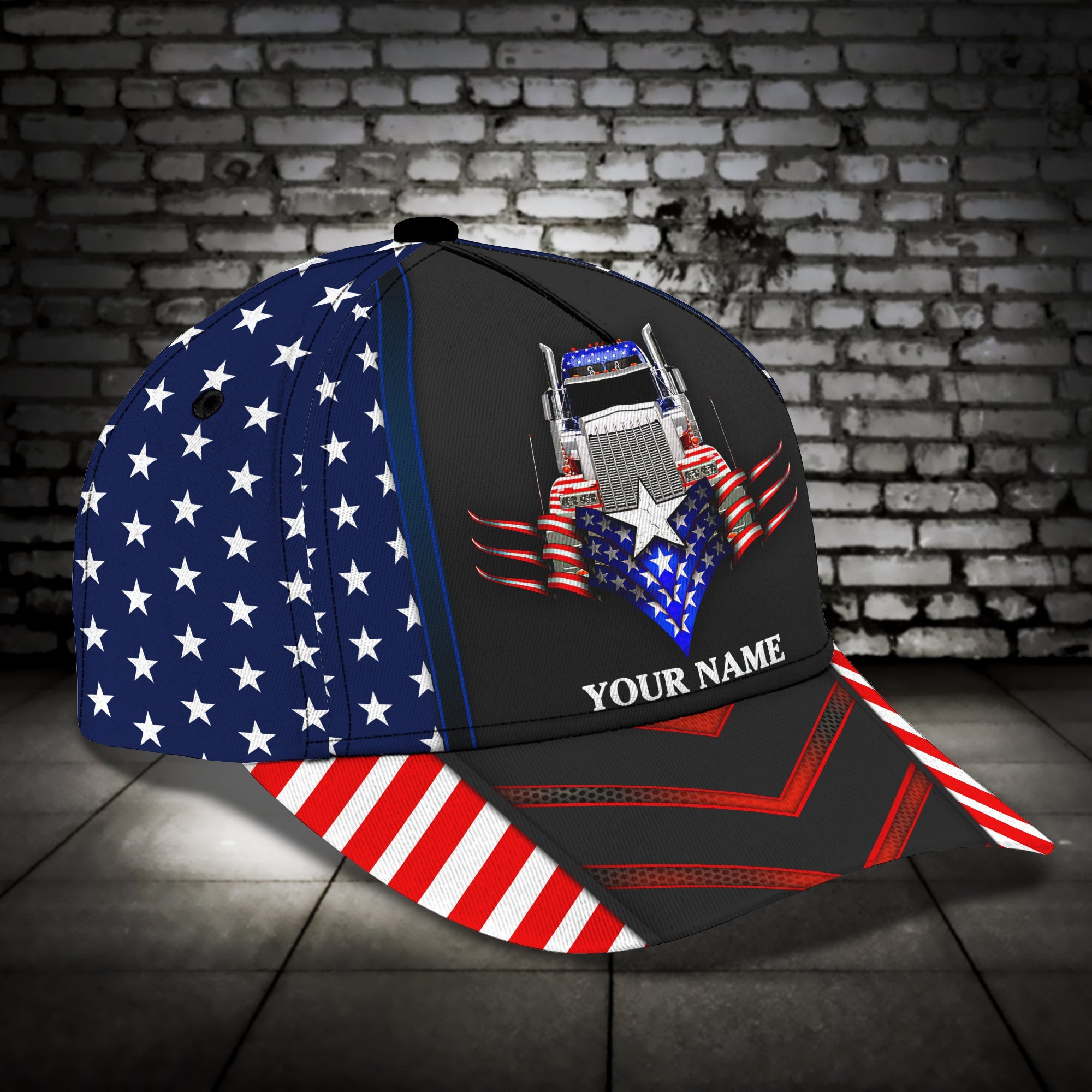 3D Classic Cap Custom Name American Trucker Classic Cap Trucker Hats Custom Hats Gifts For Men & Women