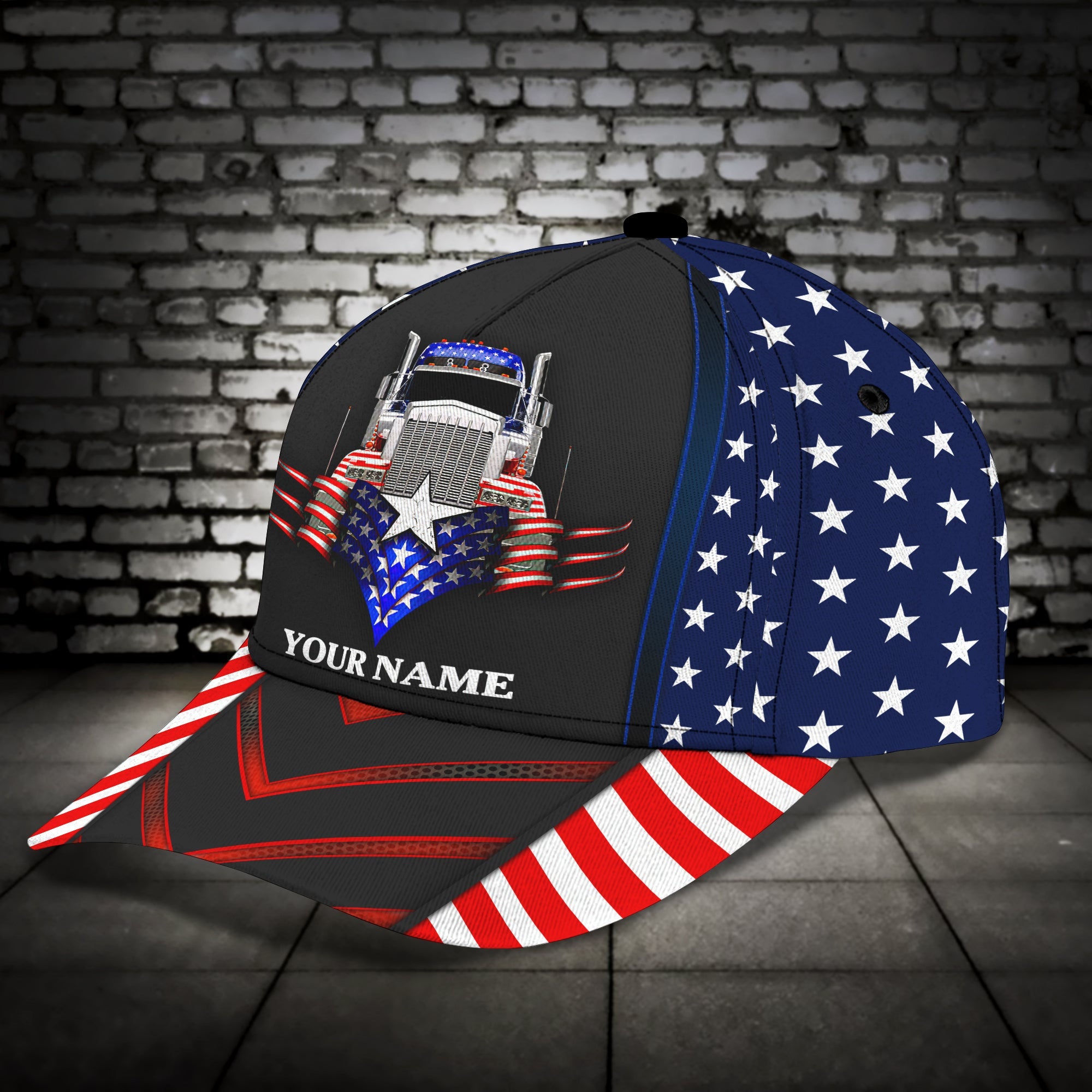 3D Classic Cap Custom Name American Trucker Classic Cap Trucker Hats Custom Hats Gifts For Men & Women