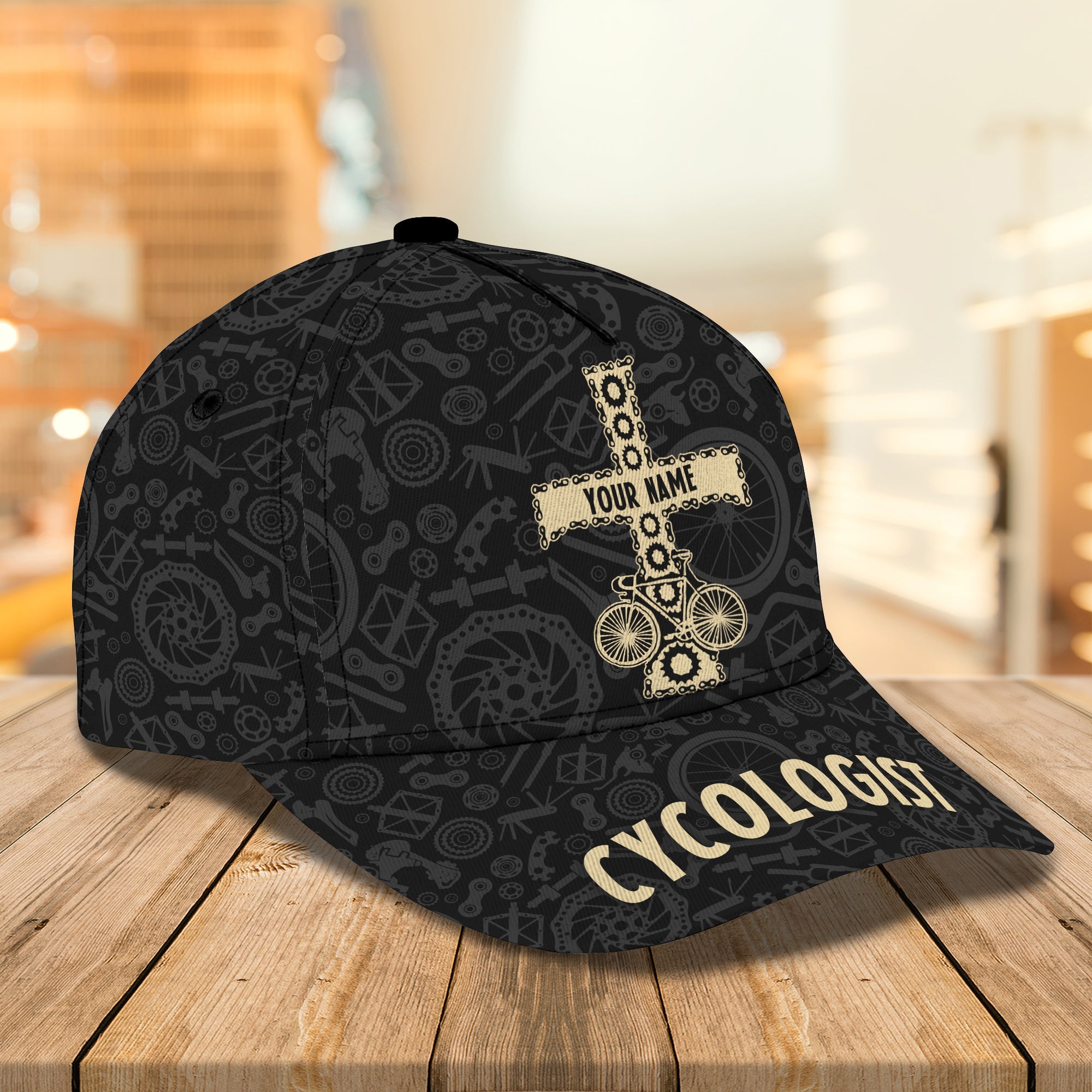 3D Classic Cap Cycologist Personalized Name Cap Trucker Hats Custom Hats Gifts For Men & Women