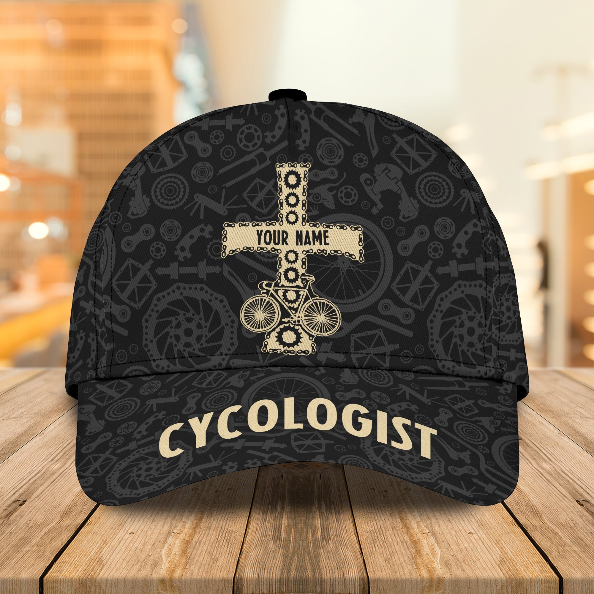 3D Classic Cap Cycologist Personalized Name Cap Trucker Hats Custom Hats Gifts For Men & Women