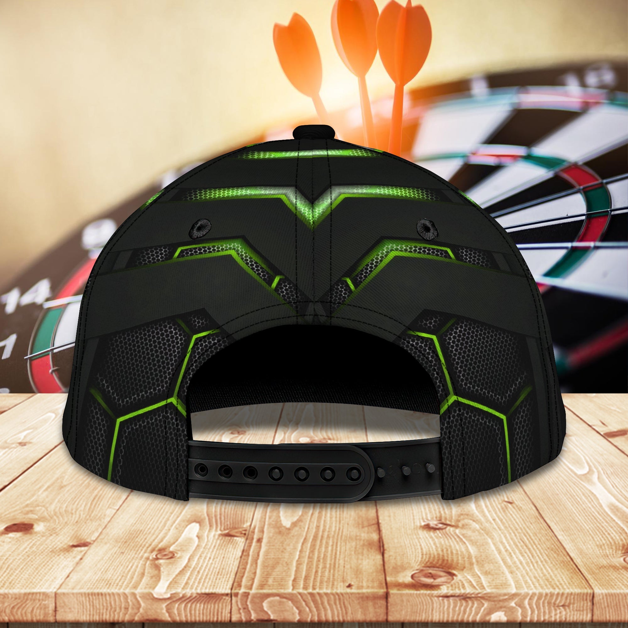 3D Classic Cap Darts Green Personalized Name Cap 02 Trucker Hats Custom Hats Gifts For Men & Women