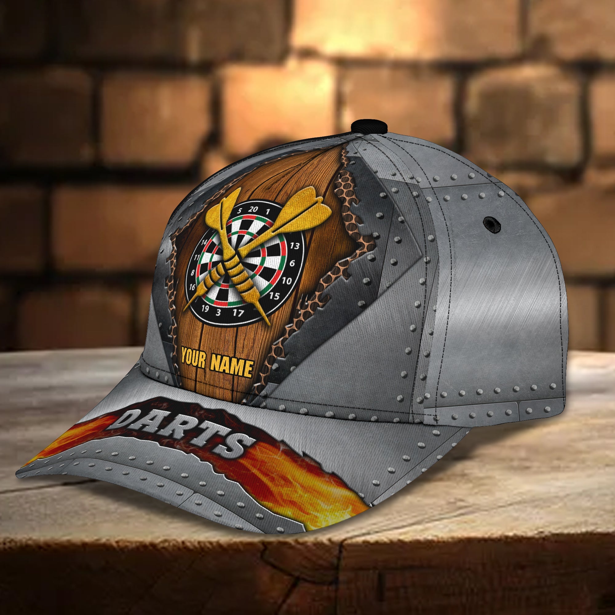 3D Classic Cap Darts Personalized Name Cap 02 Trucker Hats Custom Hats Gifts For Men & Women