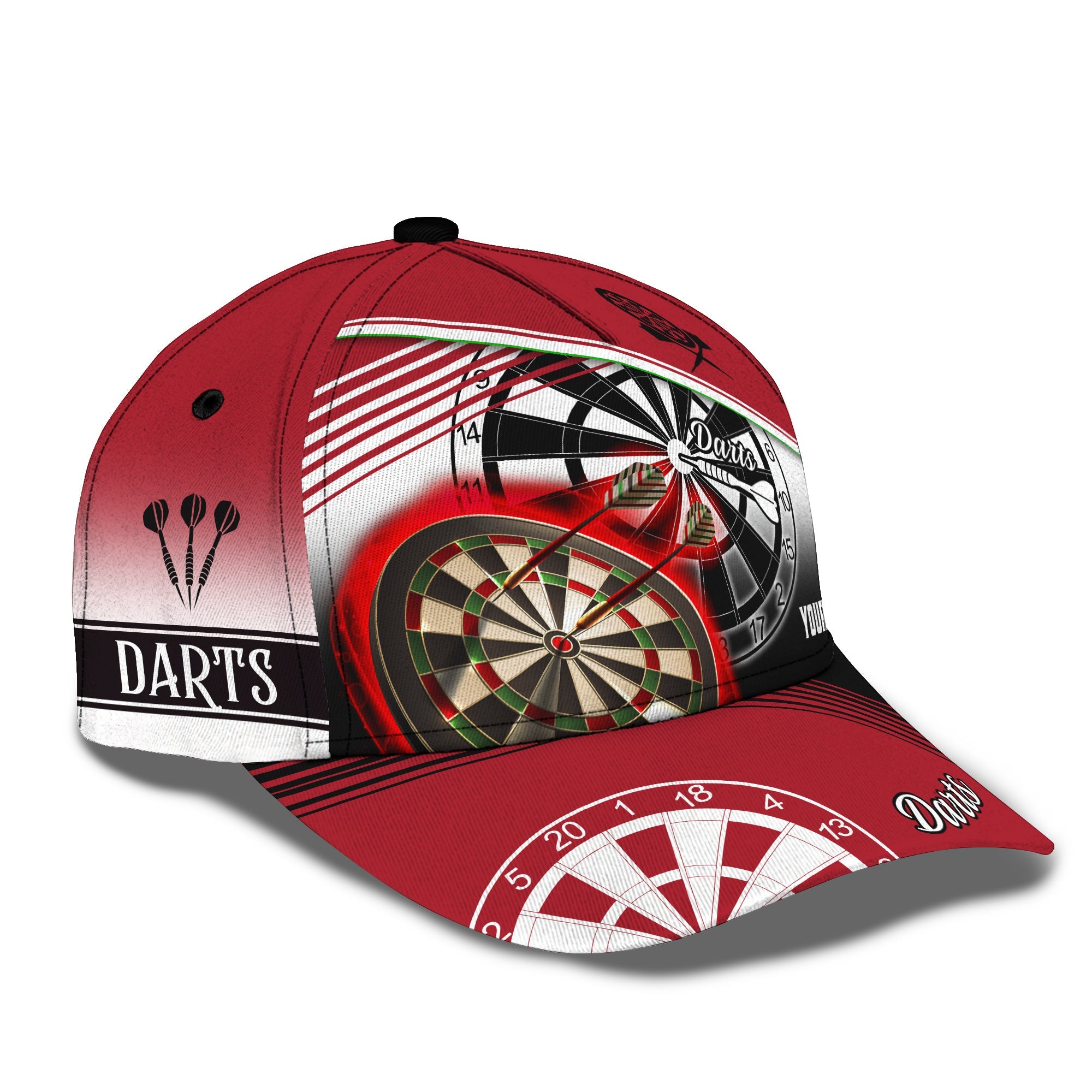3D Classic Cap Darts Personalized Name Cap Trucker Hats Custom Hats Gifts For Men & Women