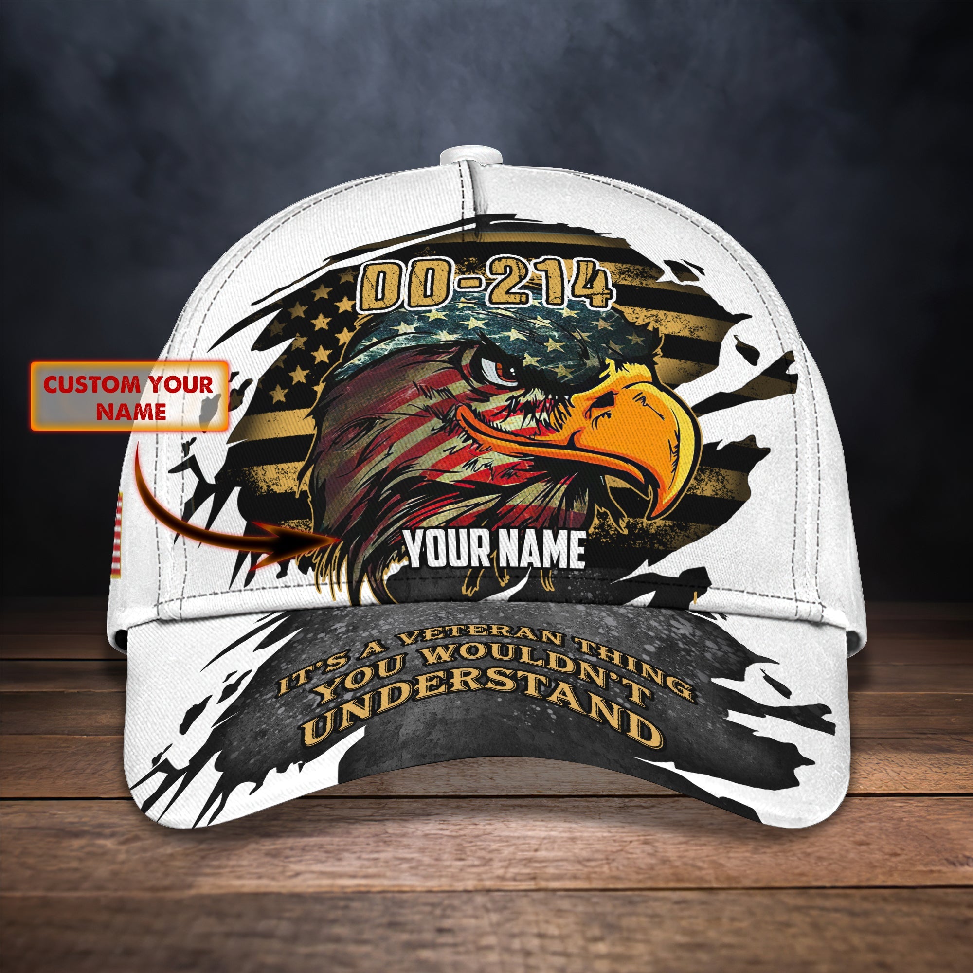 3D Classic Cap Dd214 Veteran Personalized Name Cap 71 Trucker Hats Custom Hats Gifts For Men & Women