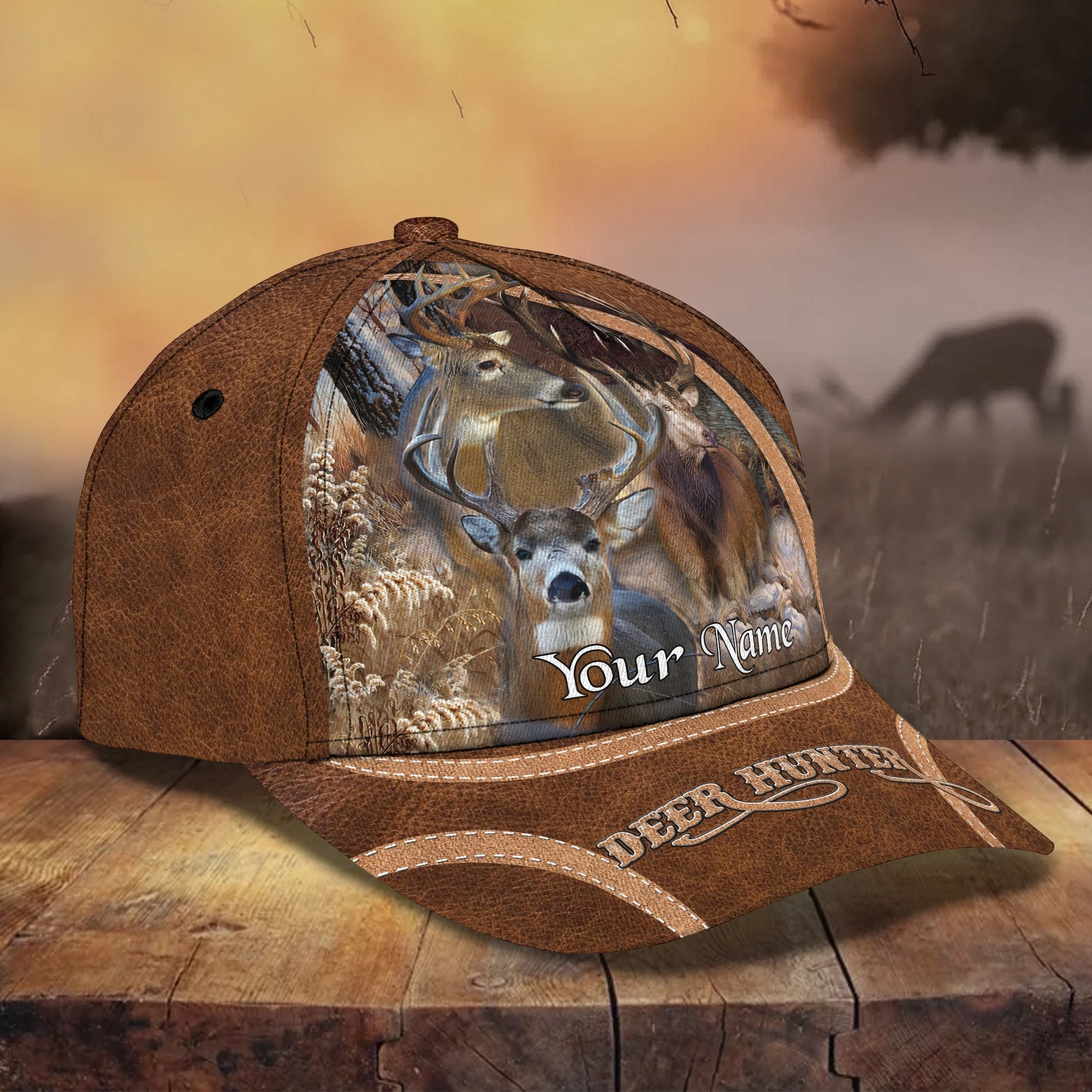 3D Classic Cap Deer Hunterpersonalized Name Cap 07 Trucker Hats Custom Hats Gifts For Men & Women