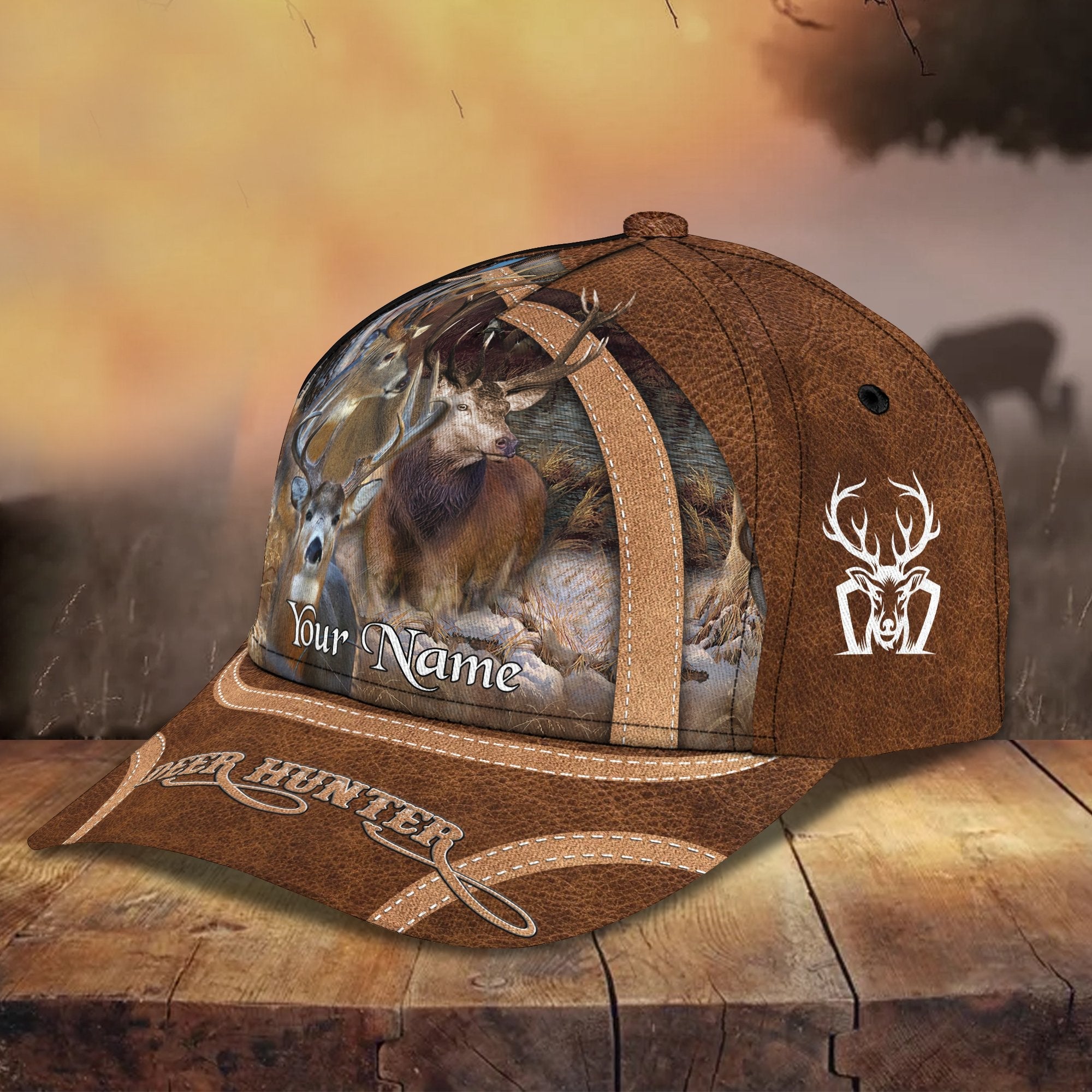3D Classic Cap Deer Hunterpersonalized Name Cap 07 Trucker Hats Custom Hats Gifts For Men & Women