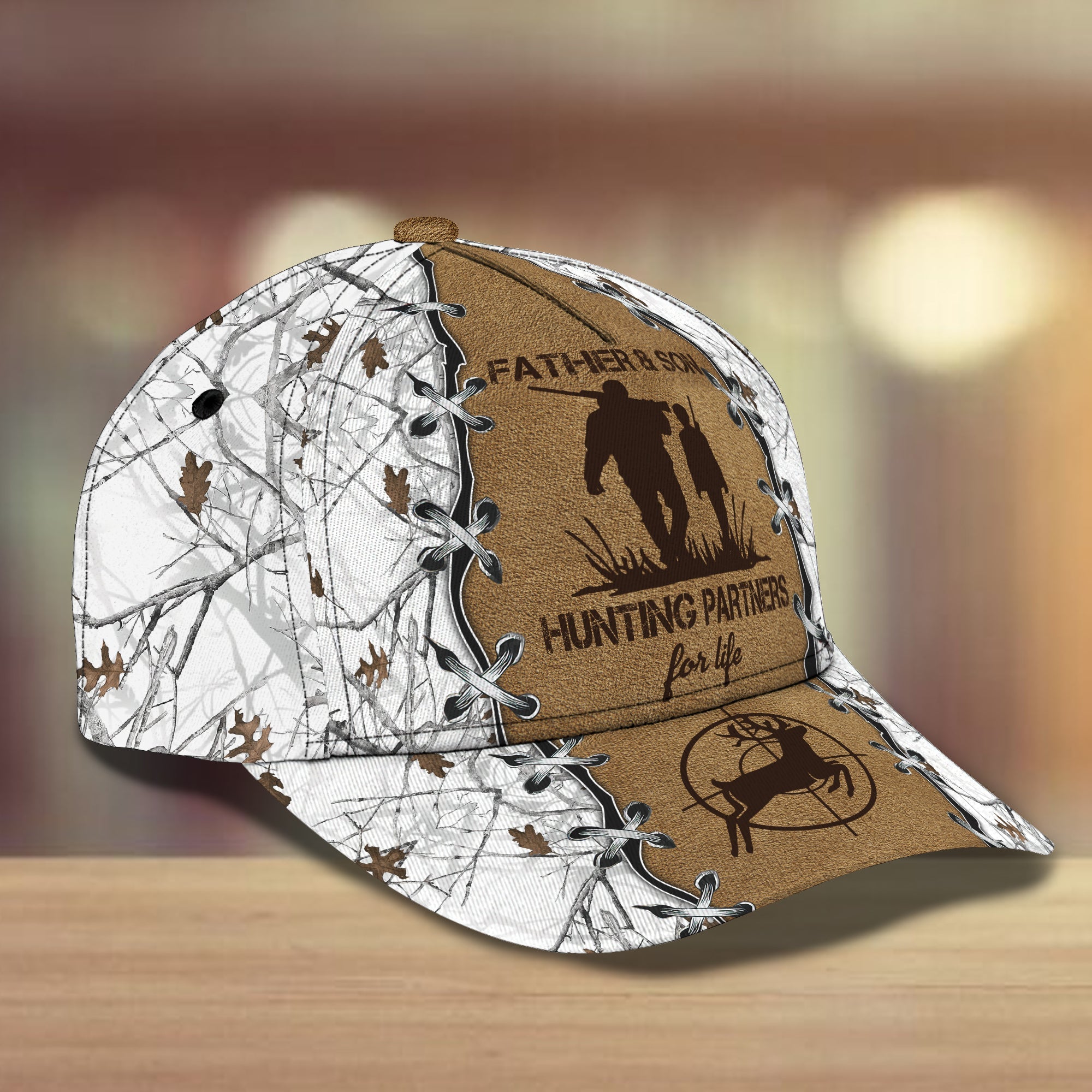 3D Classic Cap Deer Hunting 6 Personalized Name Cap Trucker Hats Custom Hats Gifts For Men & Women