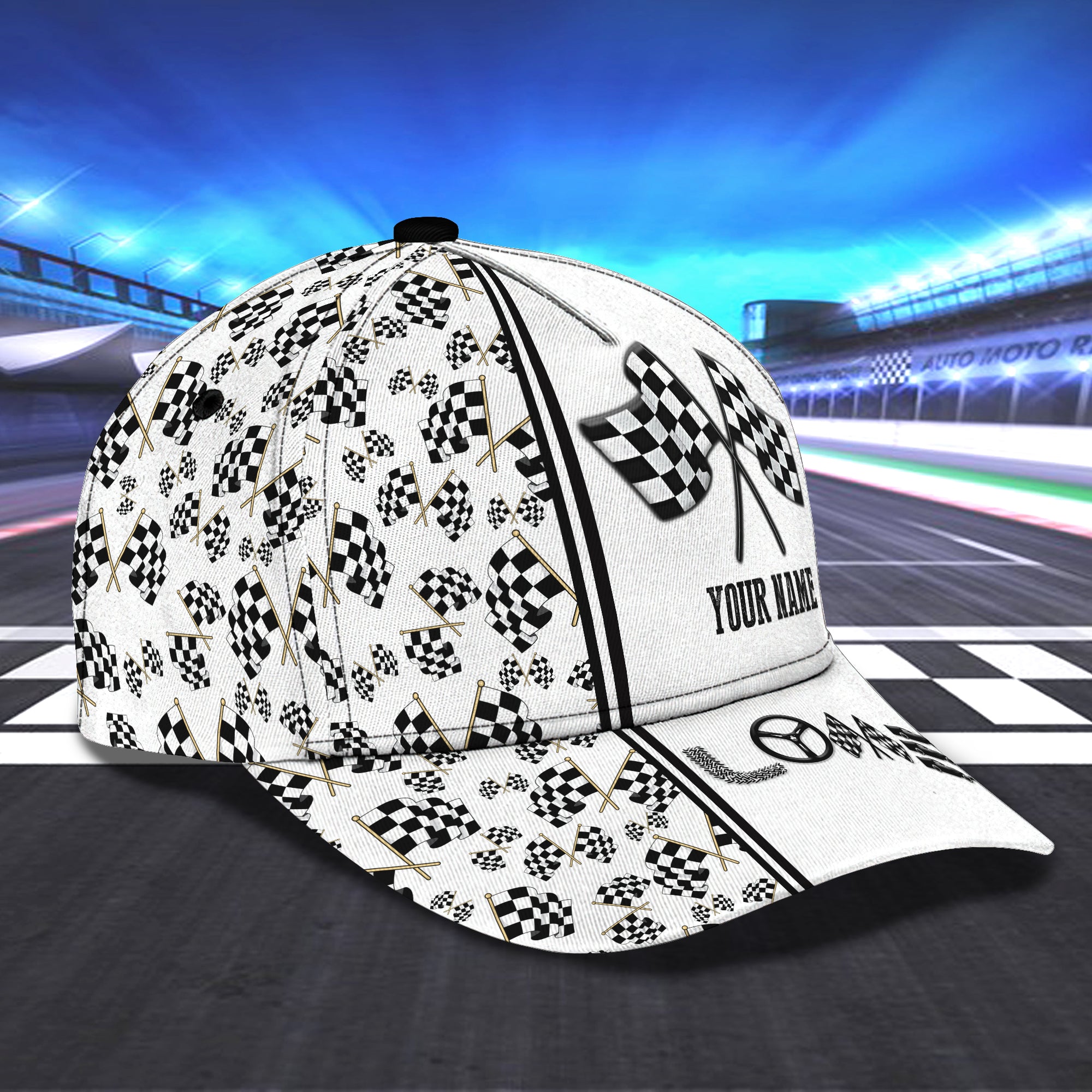 3D Classic Cap Dirt Track Racing Personalized Name Cap 75 Trucker Hats Custom Hats Gifts For Men & Women