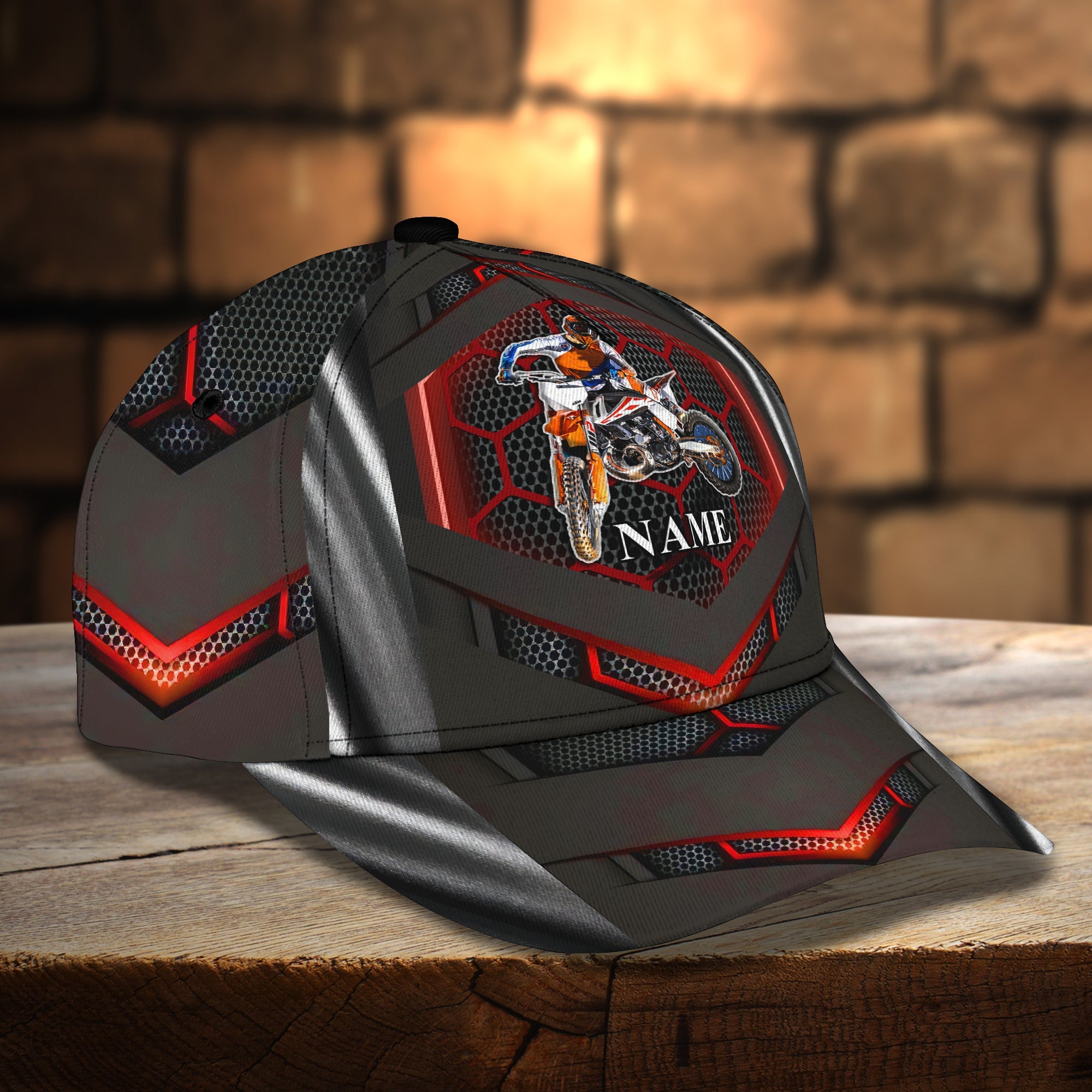 3D Classic Cap Dirty Bike Personalized Name Cap Dp340 Trucker Hats Custom Hats Gifts For Men & Women