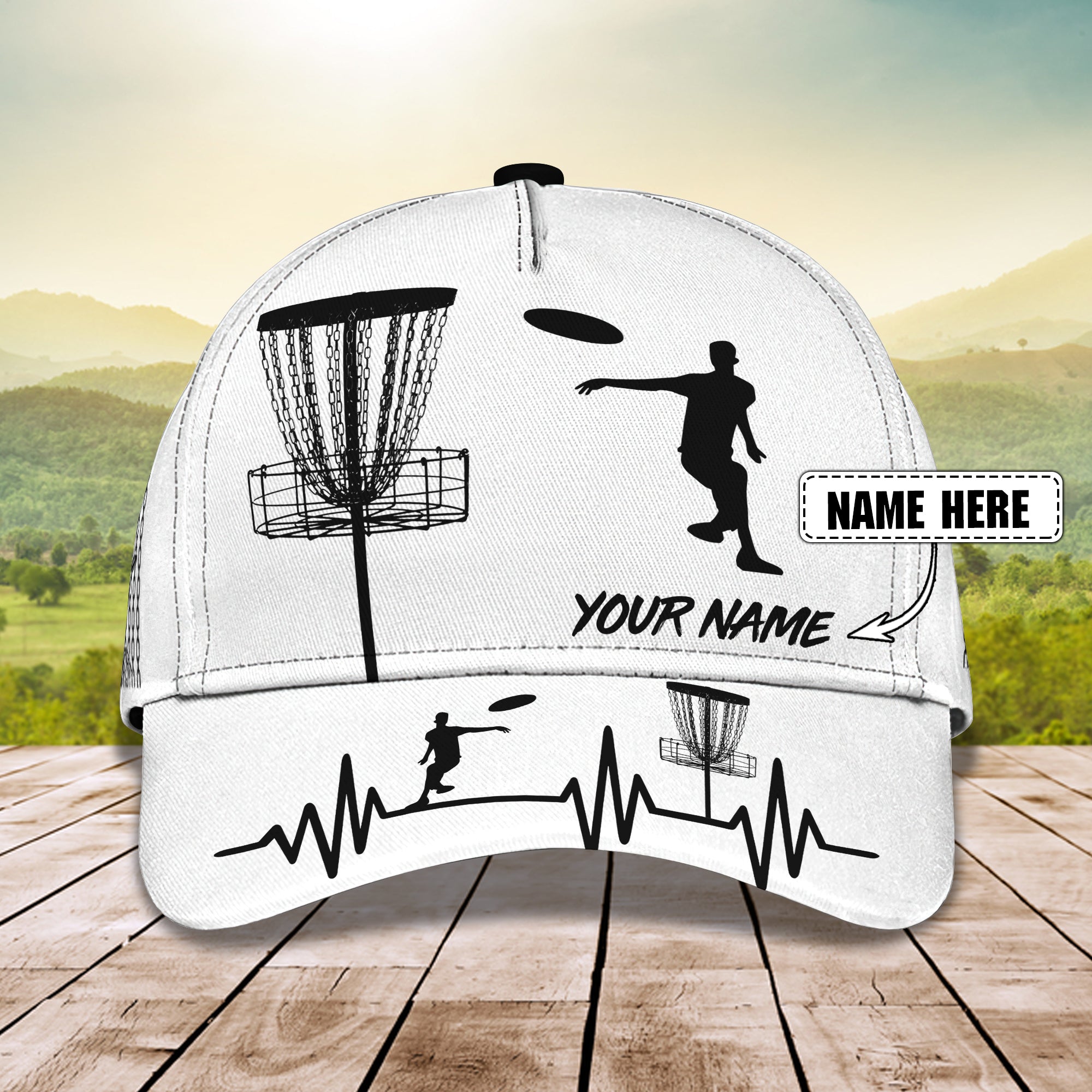 3D Classic Cap Disc Golf Personalized Name Cap Trucker Hats Custom Hats Gifts For Men & Women