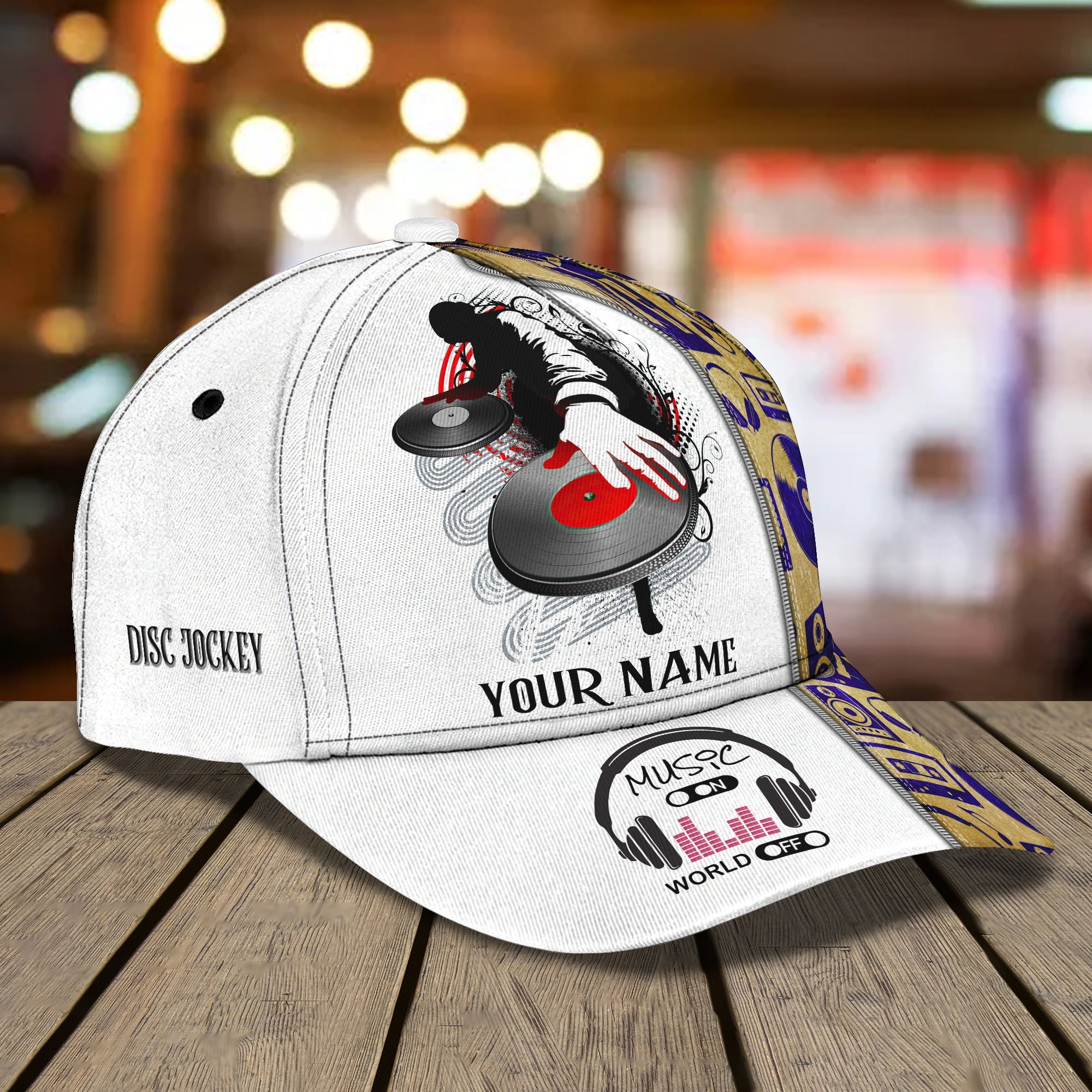 3D Classic Cap Disc Jockey Personalized Name Cap Trucker Hats Custom Hats Gifts For Men & Women