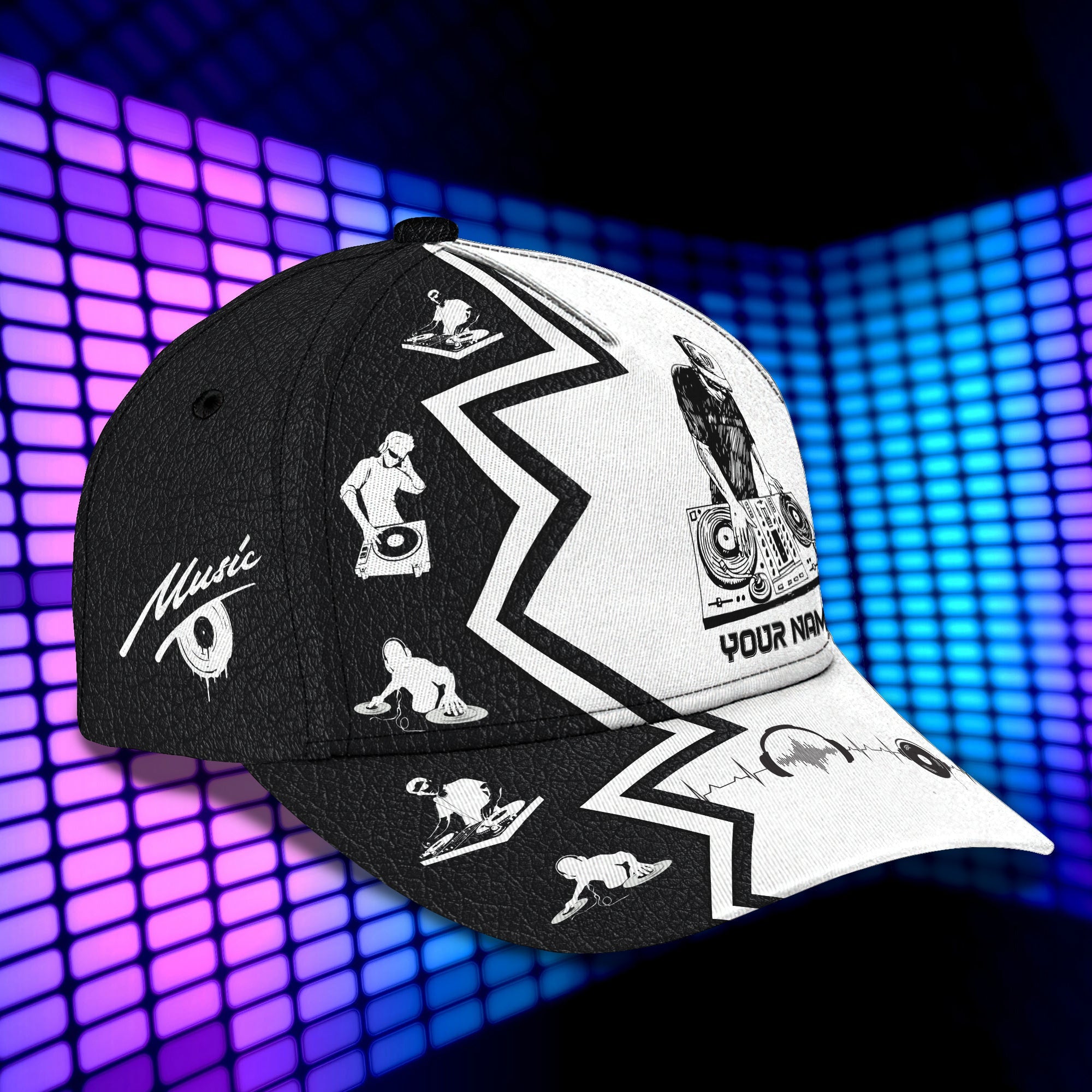 3D Classic Cap Dj 05 Personalized Name Cap Trucker Hats Custom Hats Gifts For Men & Women