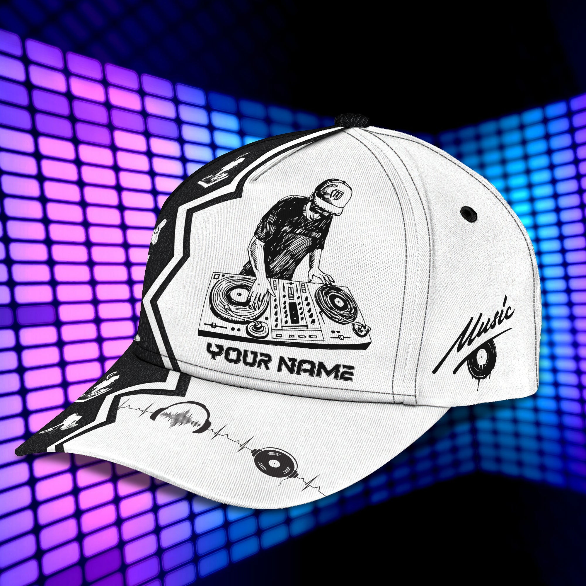 3D Classic Cap Dj 05 Personalized Name Cap Trucker Hats Custom Hats Gifts For Men & Women