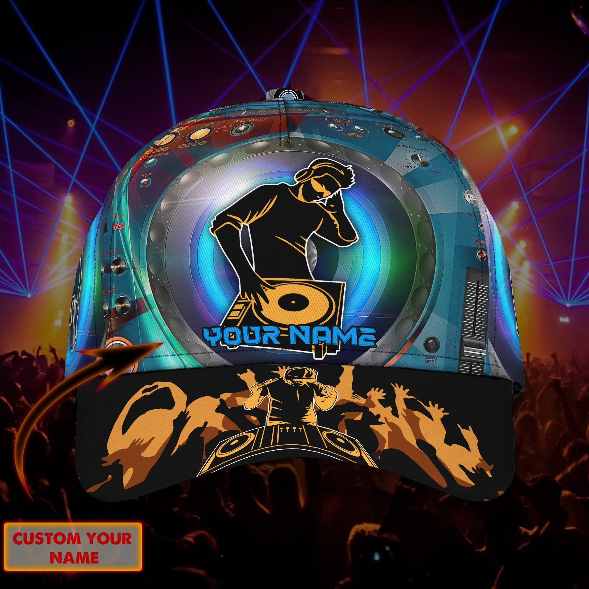 3D Classic Cap Dj Personalized Name Cap 190 Trucker Hats Custom Hats Gifts For Men & Women