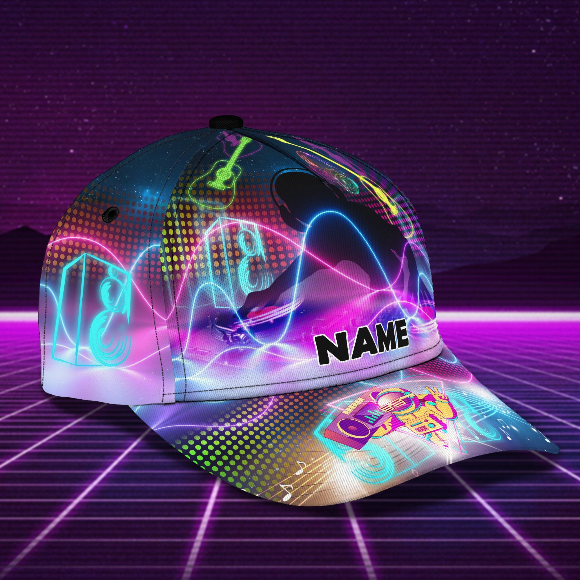3D Classic Cap Dj Personalized Name Cap Trucker Hats Custom Hats Gifts For Men & Women