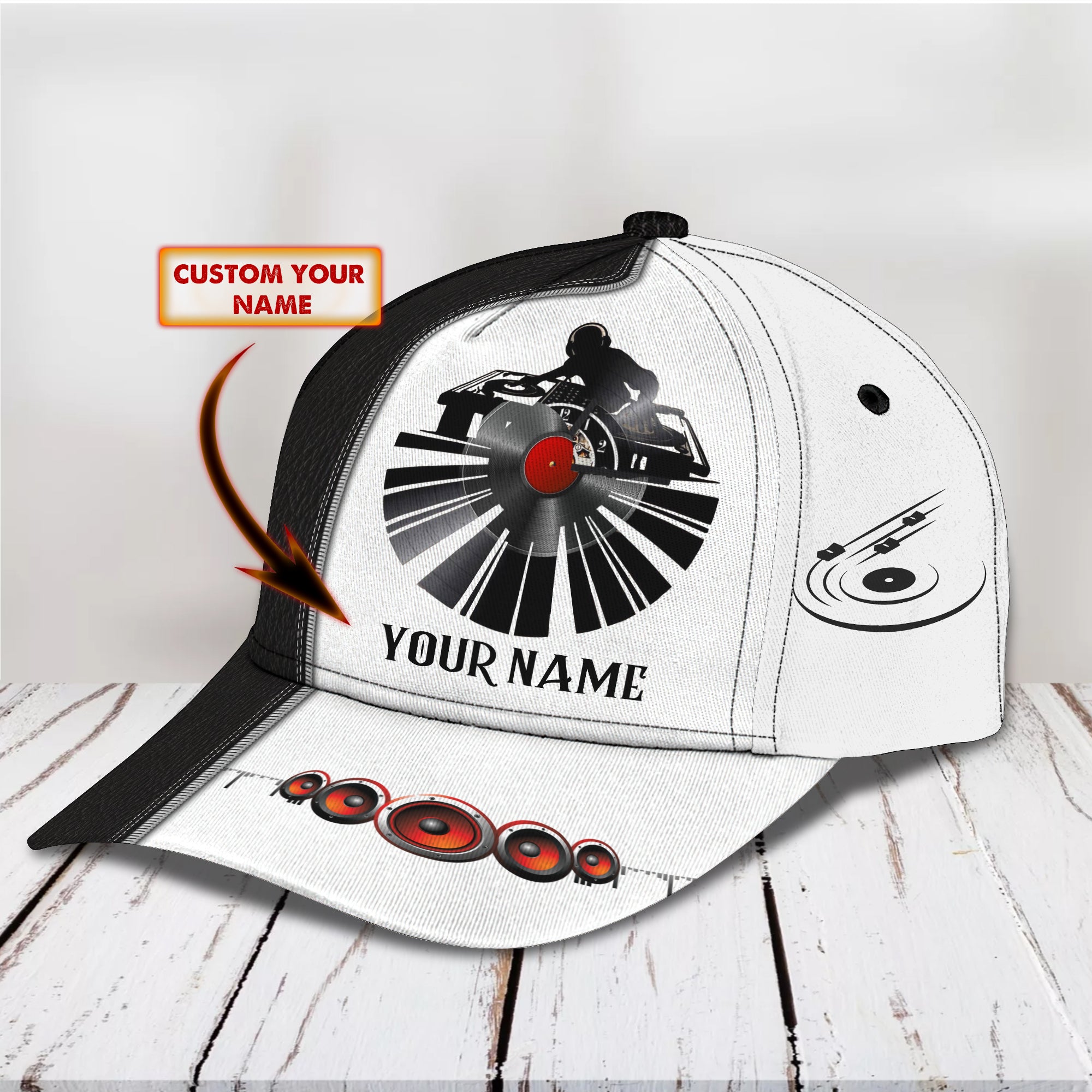 3D Classic Cap Dj Personalized Name Cap Trucker Hats Custom Hats Gifts For Men & Women