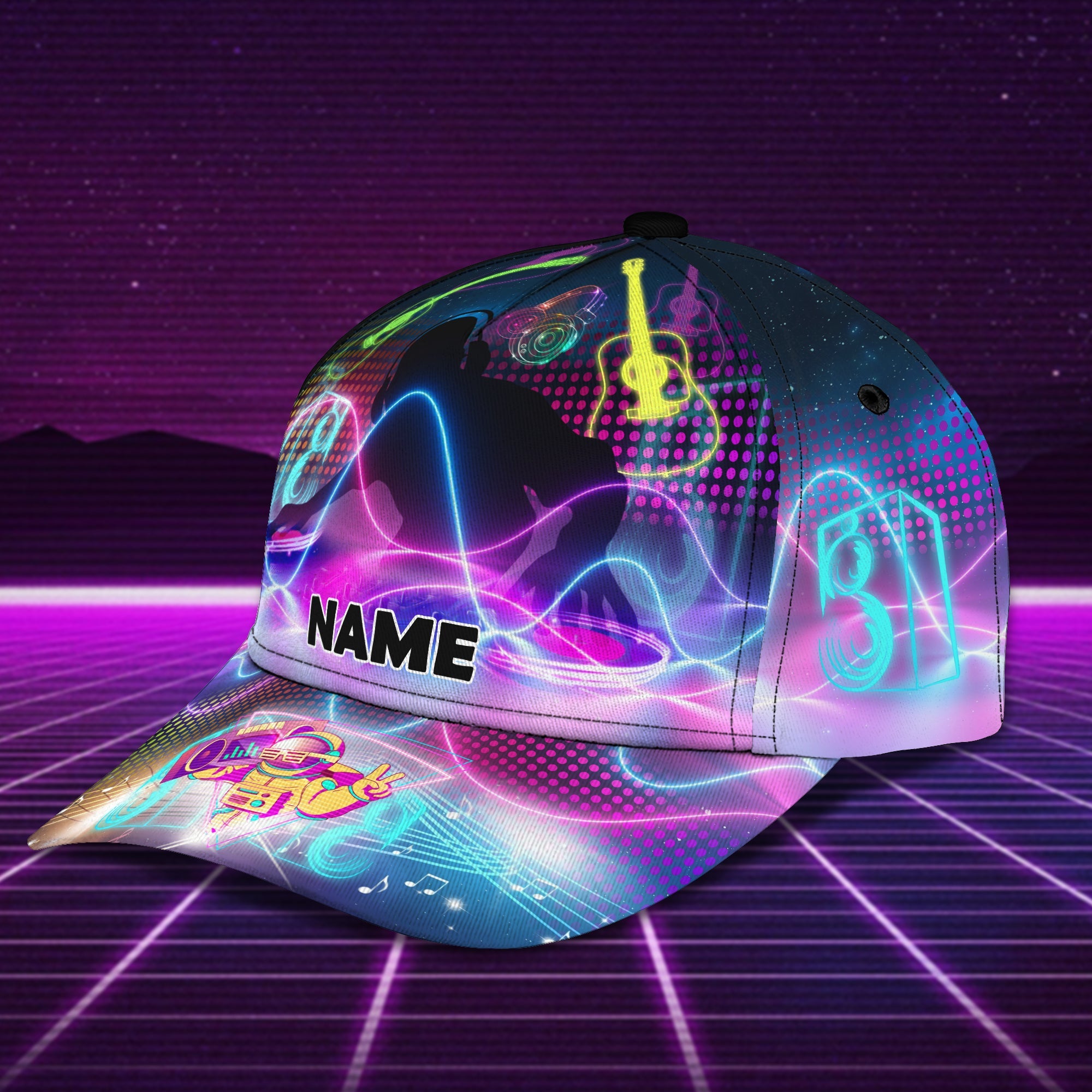 3D Classic Cap Dj Personalized Name Cap Trucker Hats Custom Hats Gifts For Men & Women