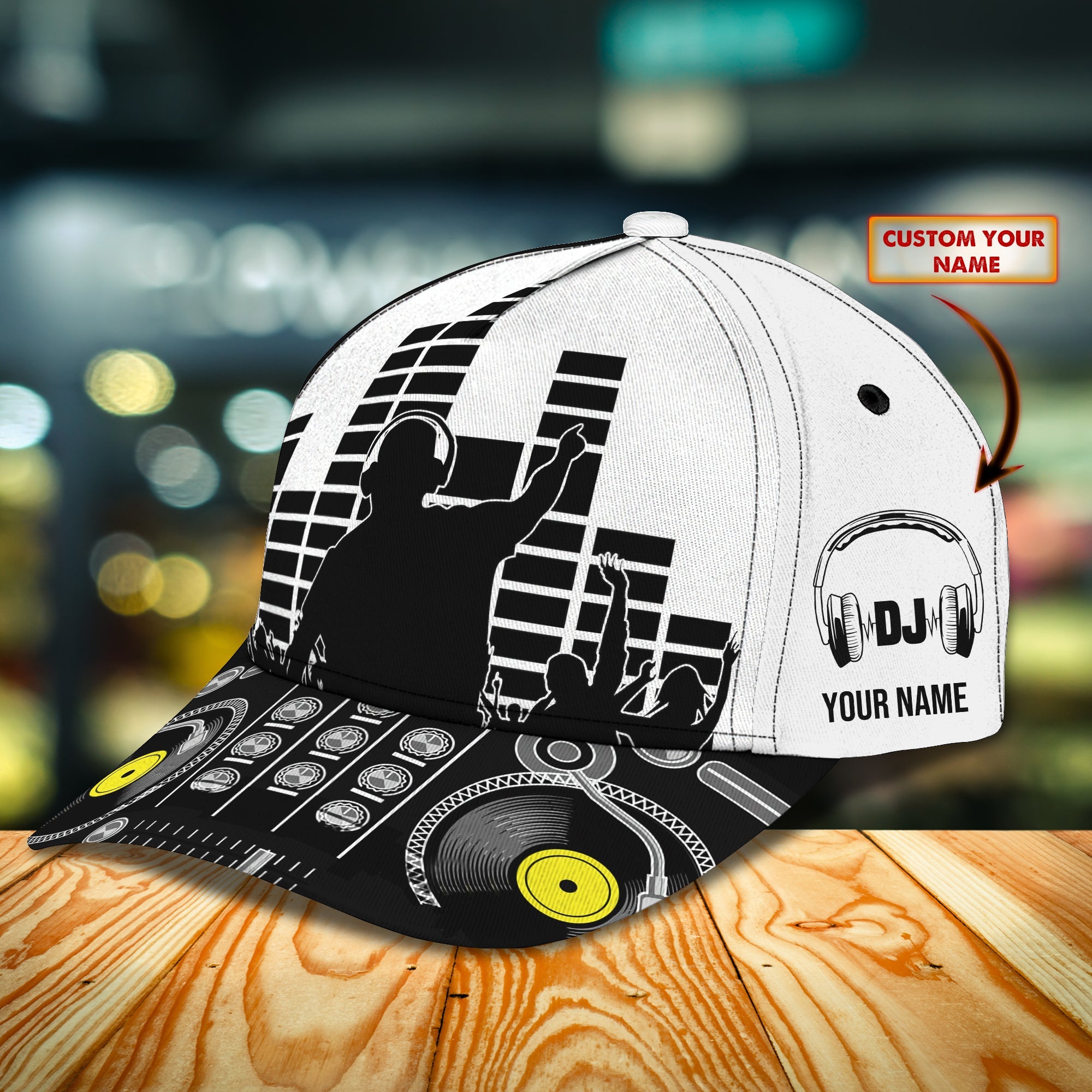 3D Classic Cap Dj Personalized Name Cap Trucker Hats Custom Hats Gifts For Men & Women