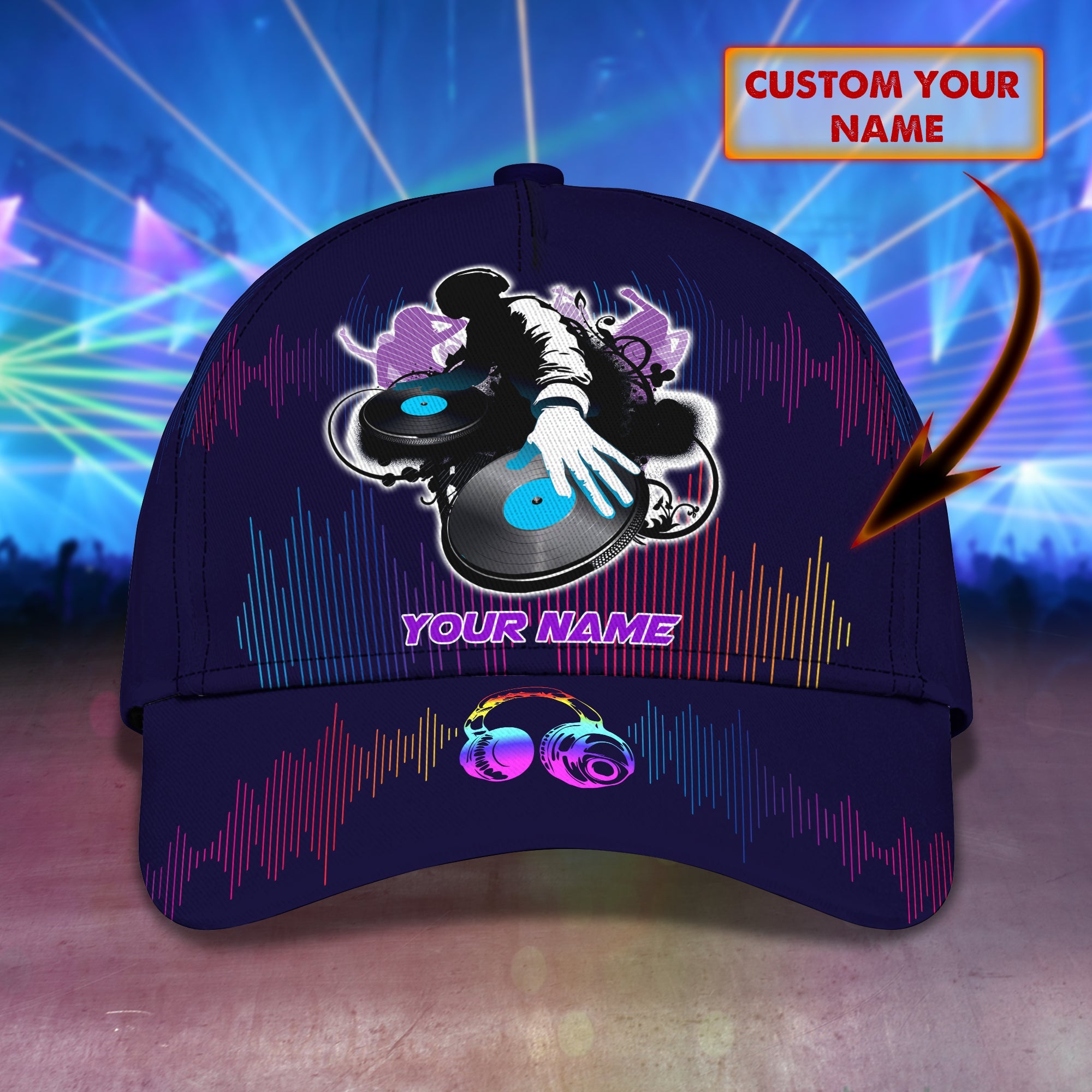 3D Classic Cap Dj X2 Personalized Name Cap Trucker Hats Custom Hats Gifts For Men & Women