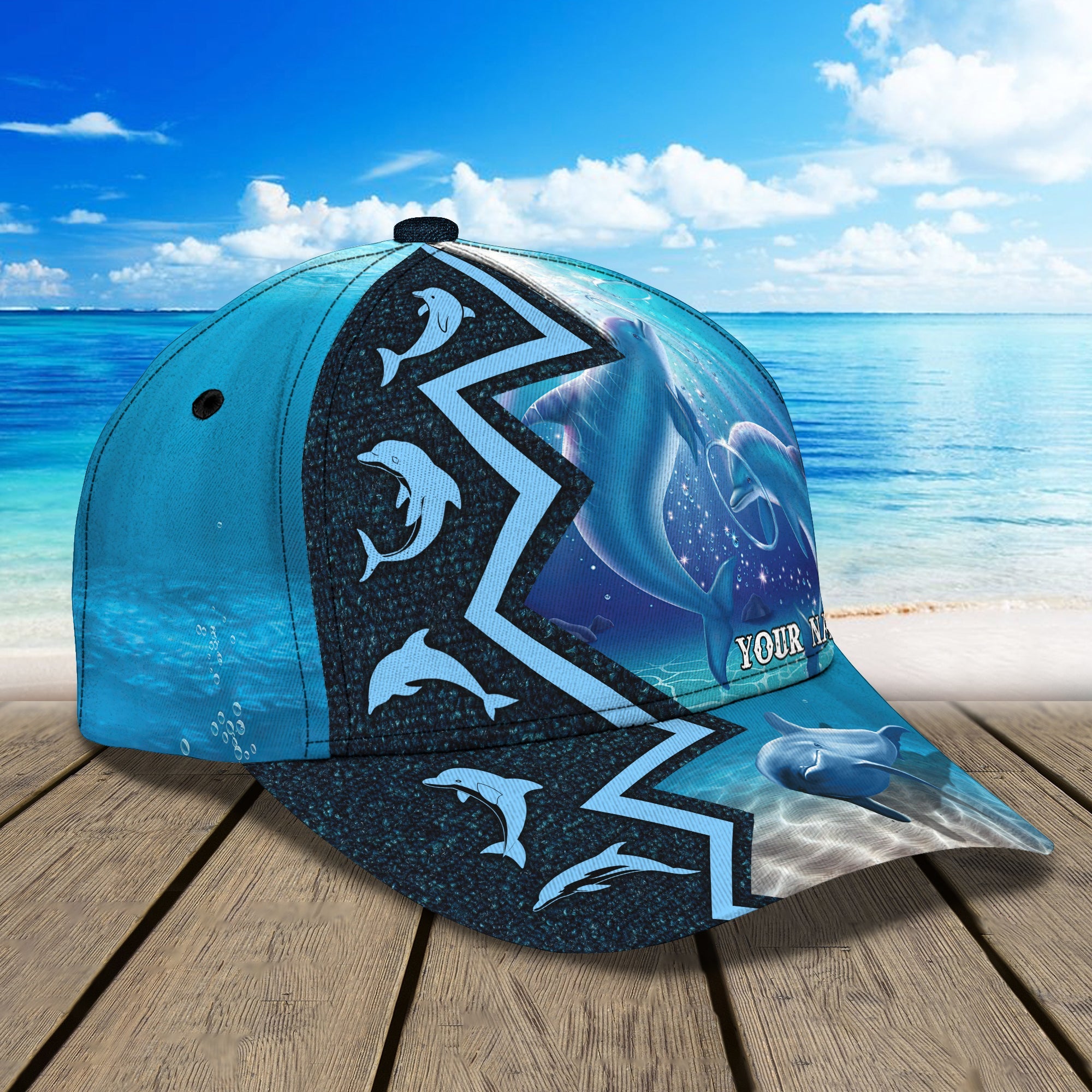 3D Classic Cap Dolphin 01 Personalized Name Cap Trucker Hats Custom Hats Gifts For Men & Women