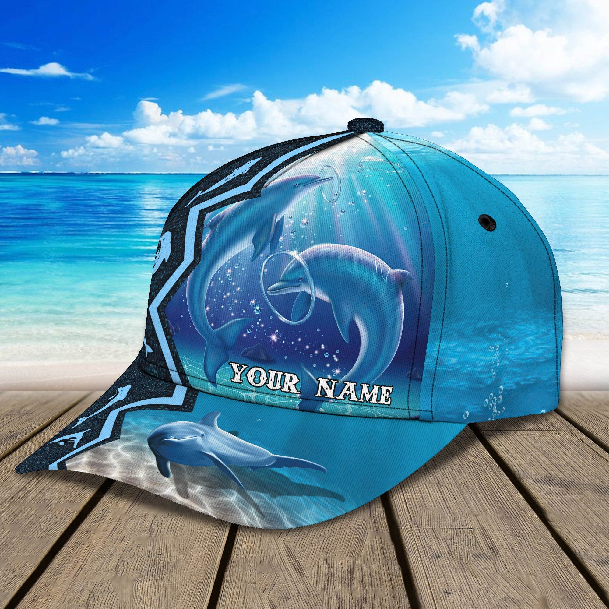3D Classic Cap Dolphin 01 Personalized Name Cap Trucker Hats Custom Hats Gifts For Men & Women