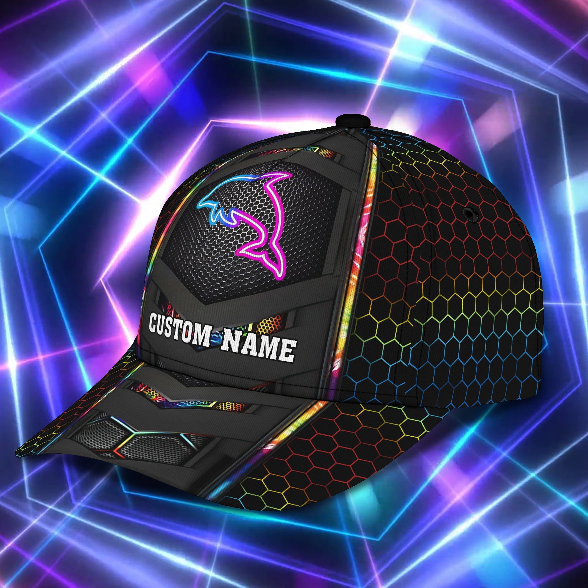 3D Classic Cap Dolphin 1 Personalized Name Cap Trucker Hats Custom Hats Gifts For Men & Women