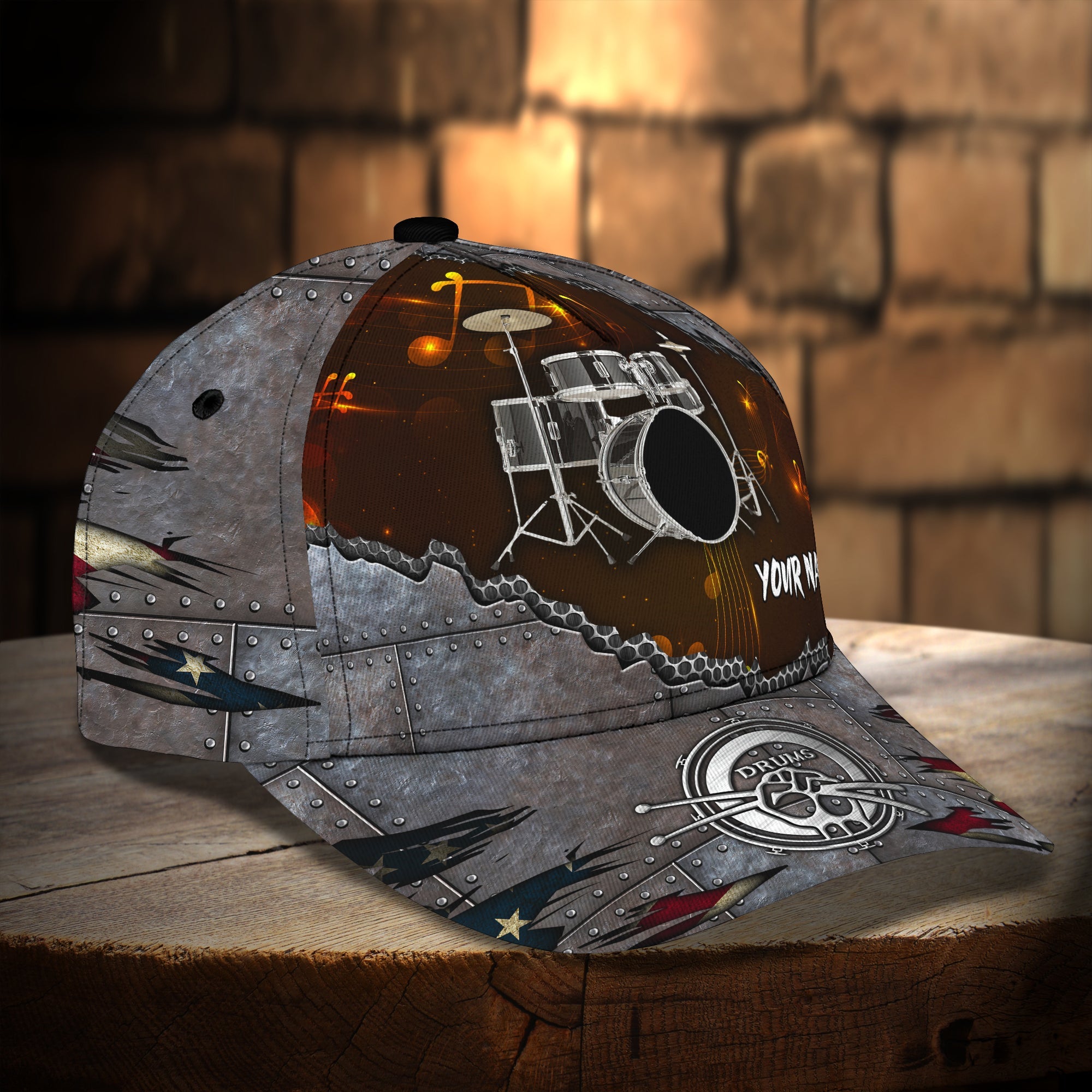 3D Classic Cap Drum 2 Personalized Name Cap 27 Trucker Hats Custom Hats Gifts For Men & Women
