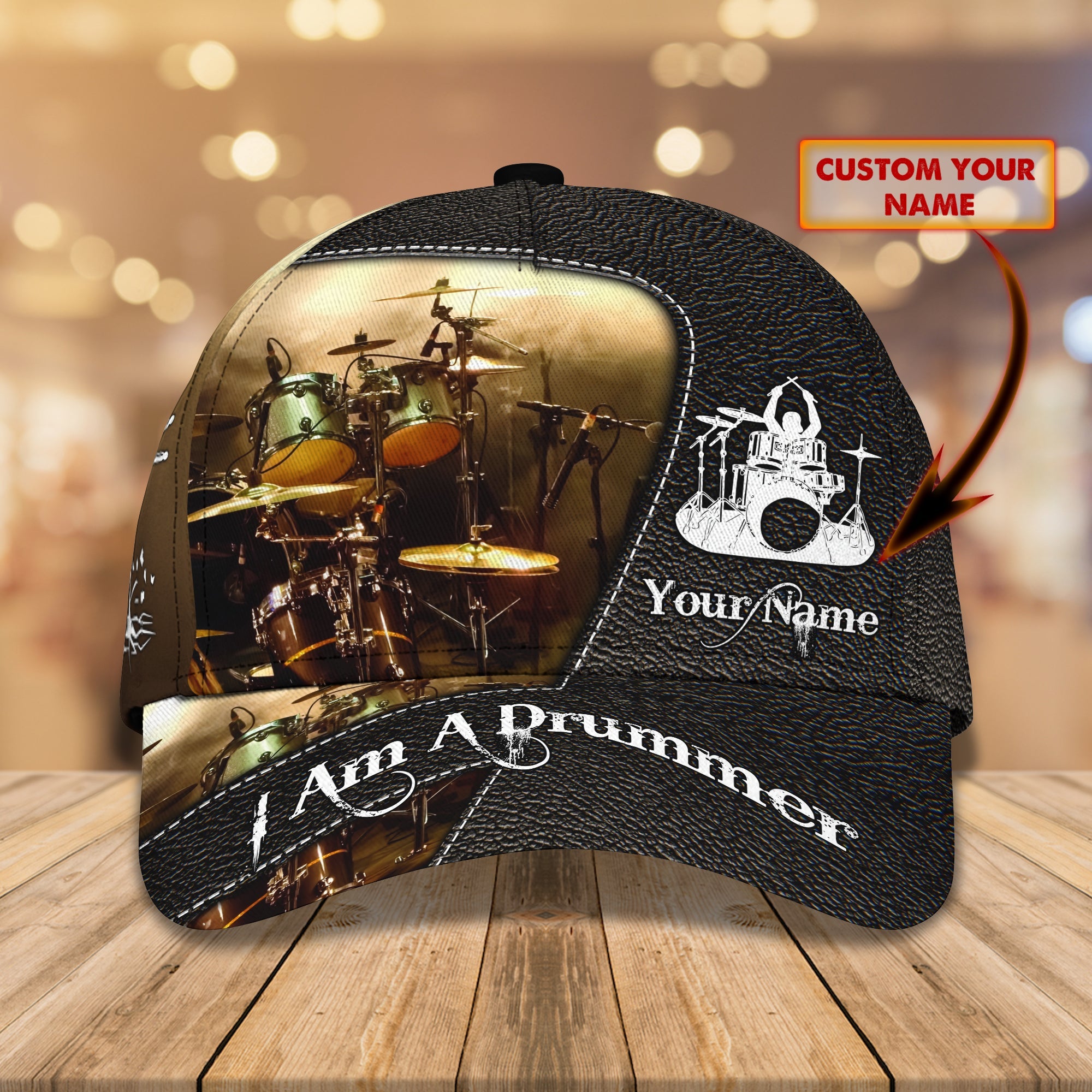 3D Classic Cap Drum Cap4 Personalized Name Cap Trucker Hats Custom Hats Gifts For Men & Women