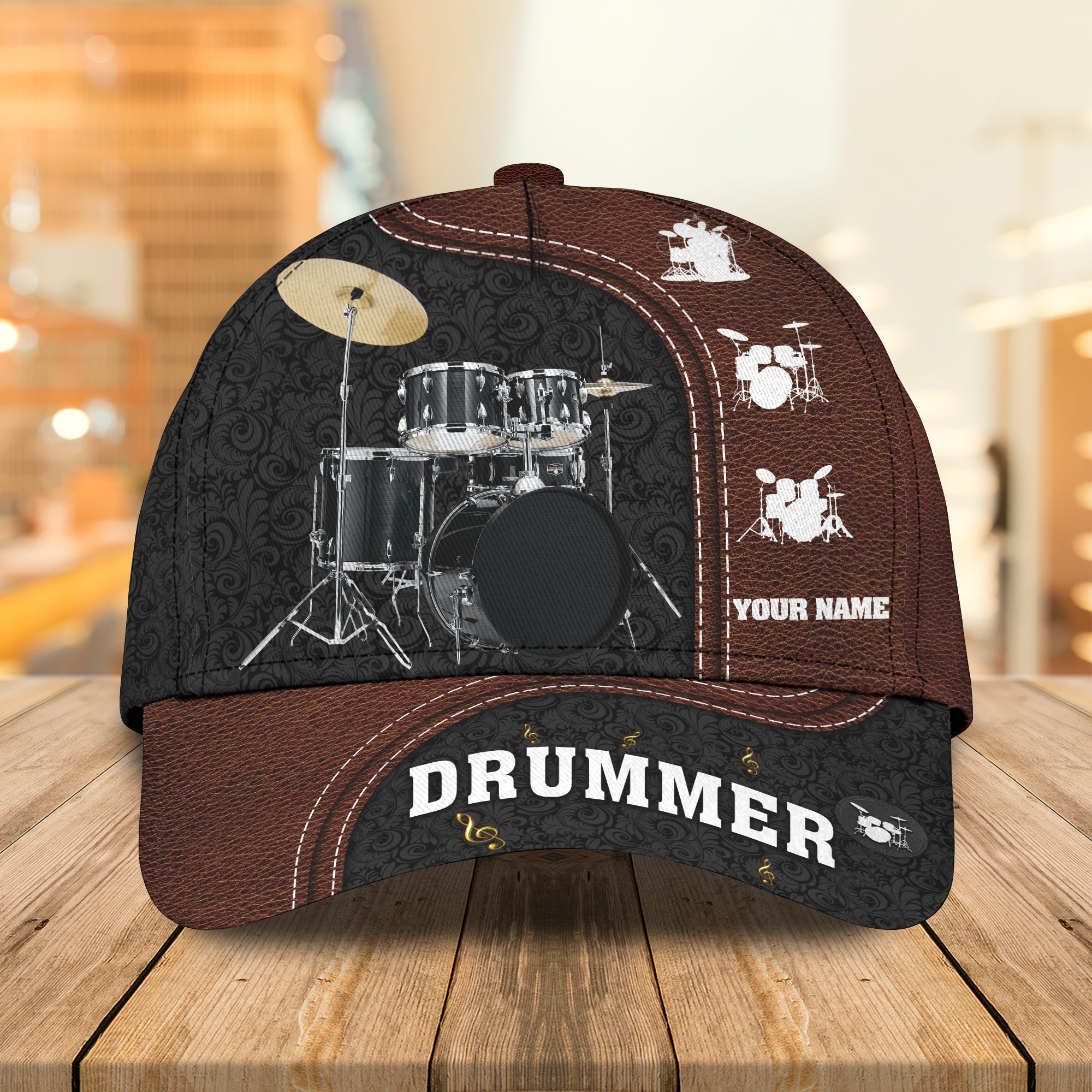 3D Classic Cap Drum Lovers 010 Personalized Name Cap Trucker Hats Custom Hats Gifts For Men & Women