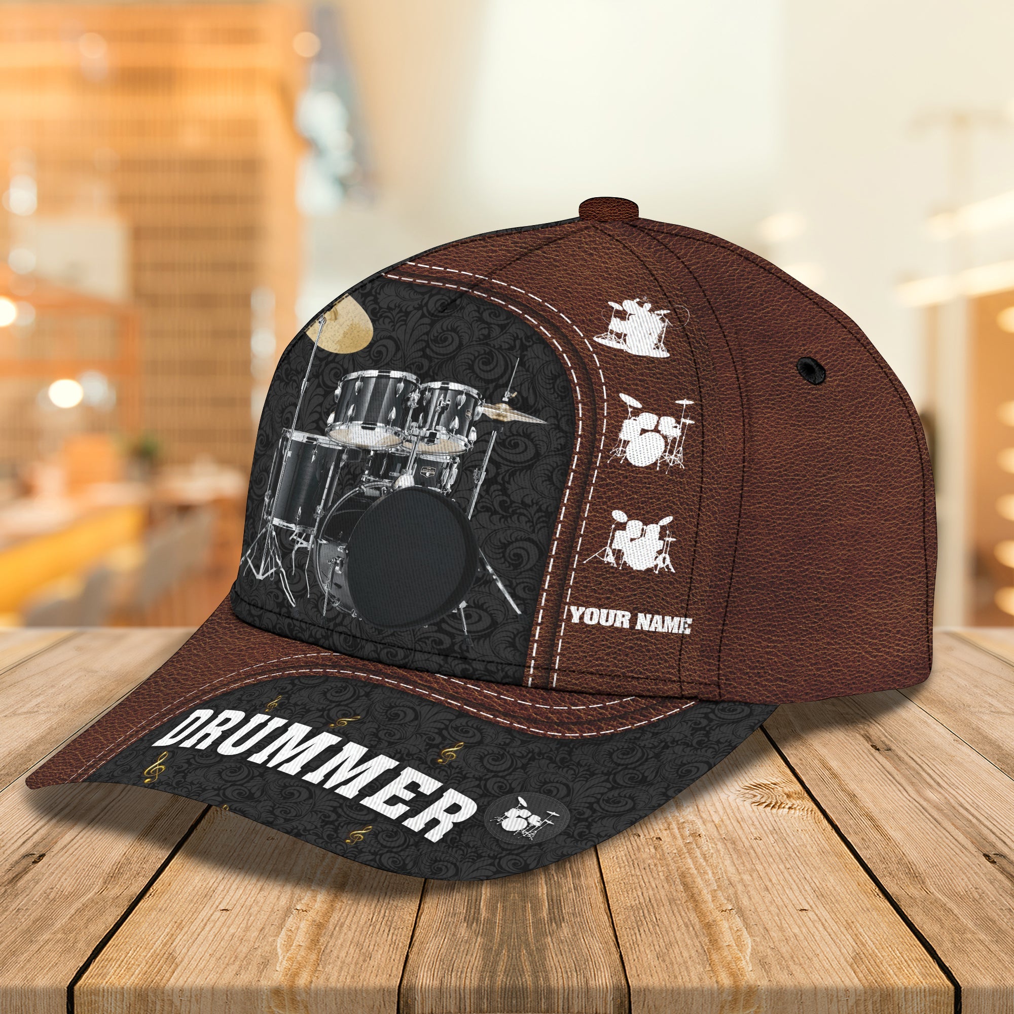 3D Classic Cap Drum Lovers 010 Personalized Name Cap Trucker Hats Custom Hats Gifts For Men & Women