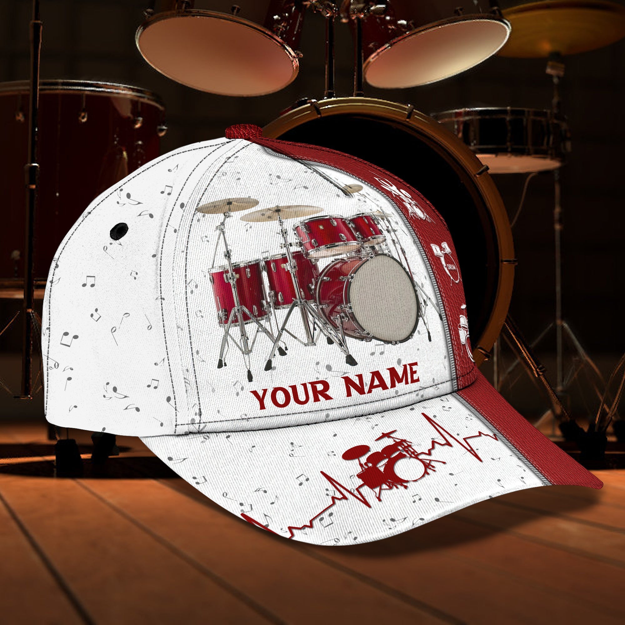 3D Classic Cap Drum Lovers 050 Personalized Name Cap Trucker Hats Custom Hats Gifts For Men & Women