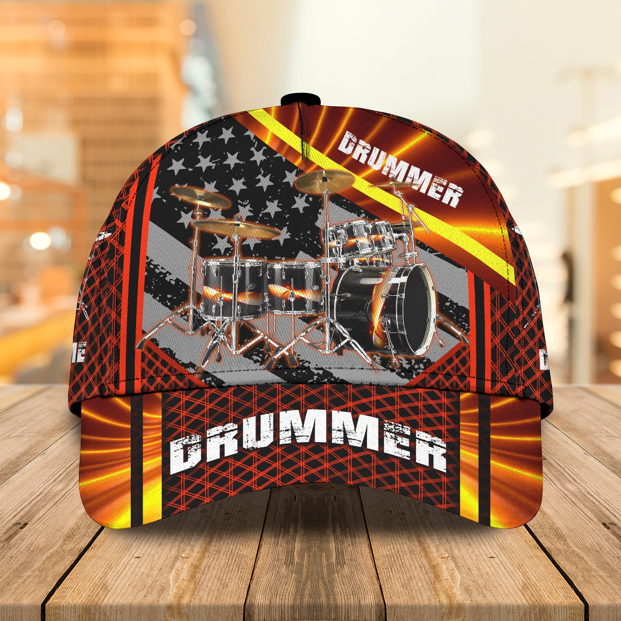 3D Classic Cap Drum Personalized Name Cap 06 Trucker Hats Custom Hats Gifts For Men & Women