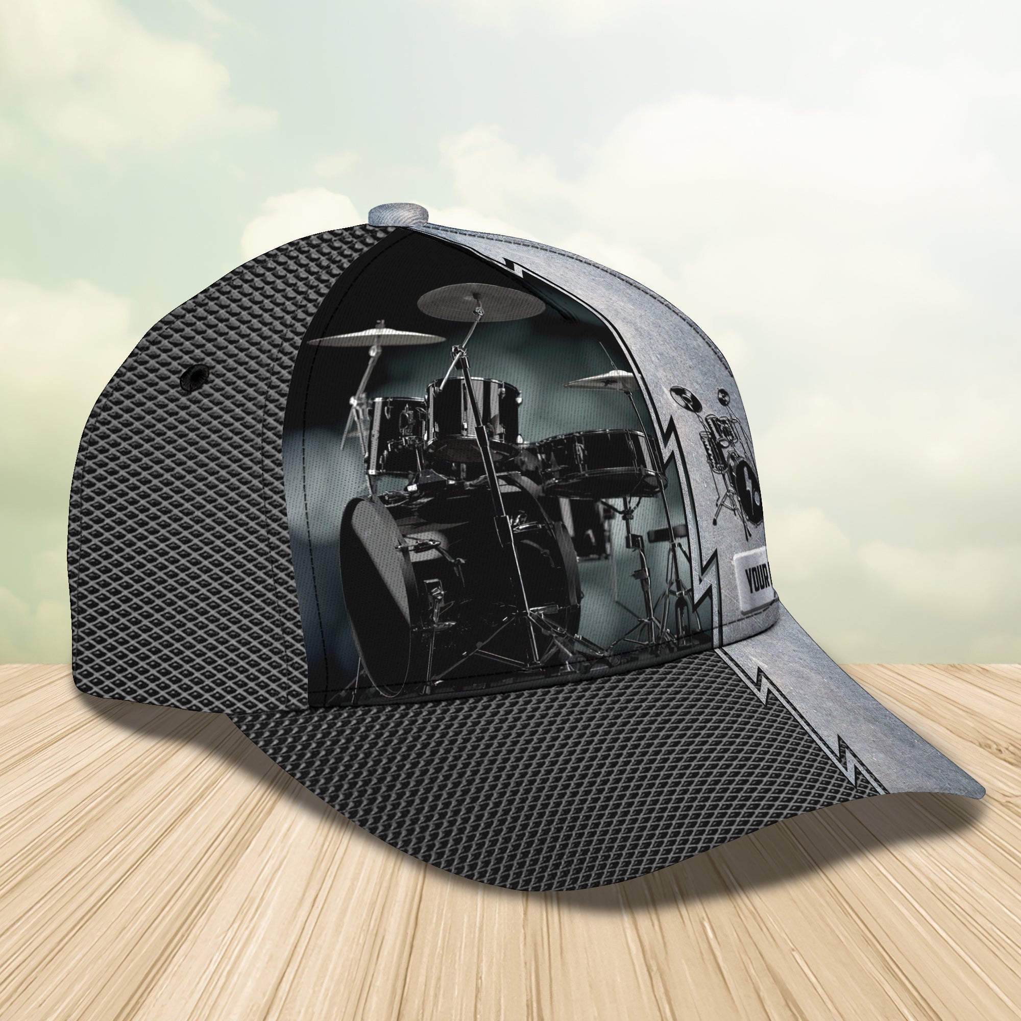 3D Classic Cap Drum Personalized Name Cap 12 Trucker Hats Custom Hats Gifts For Men & Women