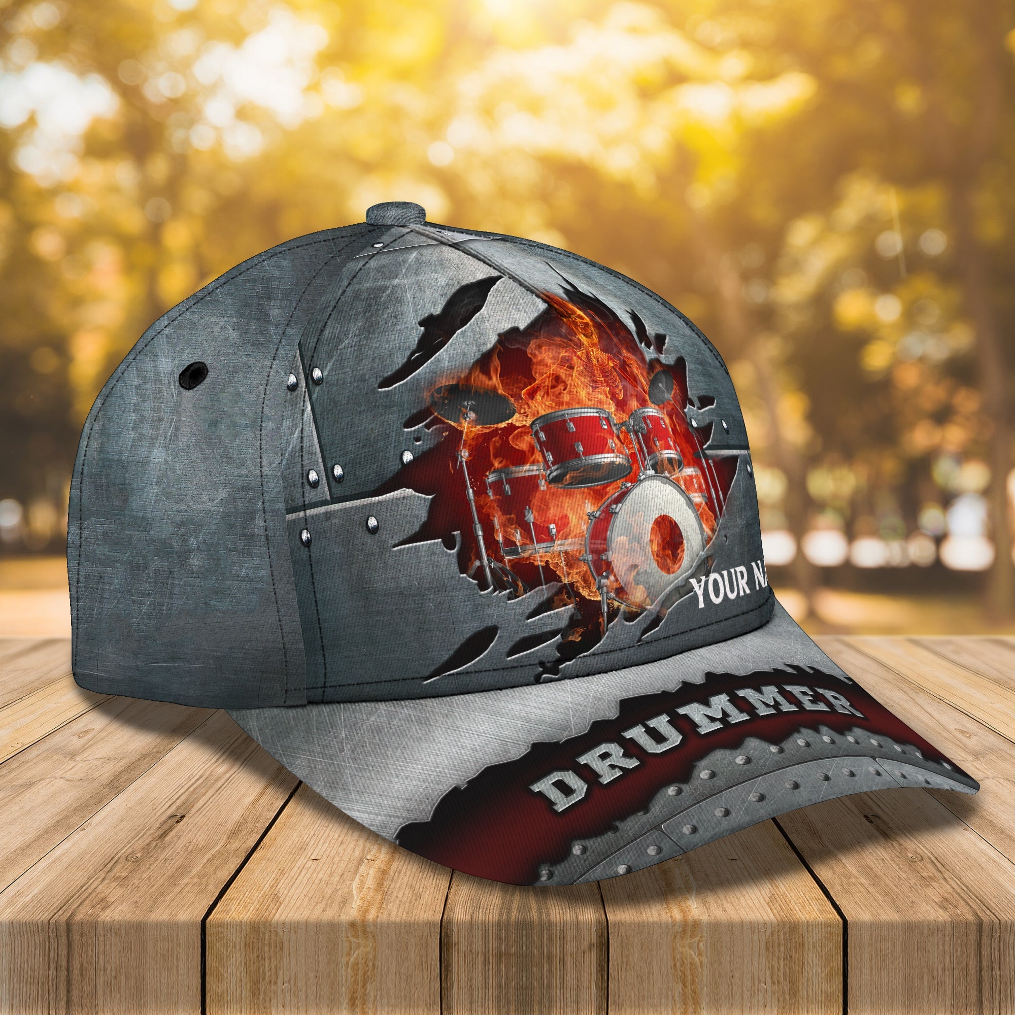 3D Classic Cap Drum Personalized Name Cap 143 Trucker Hats Custom Hats Gifts For Men & Women