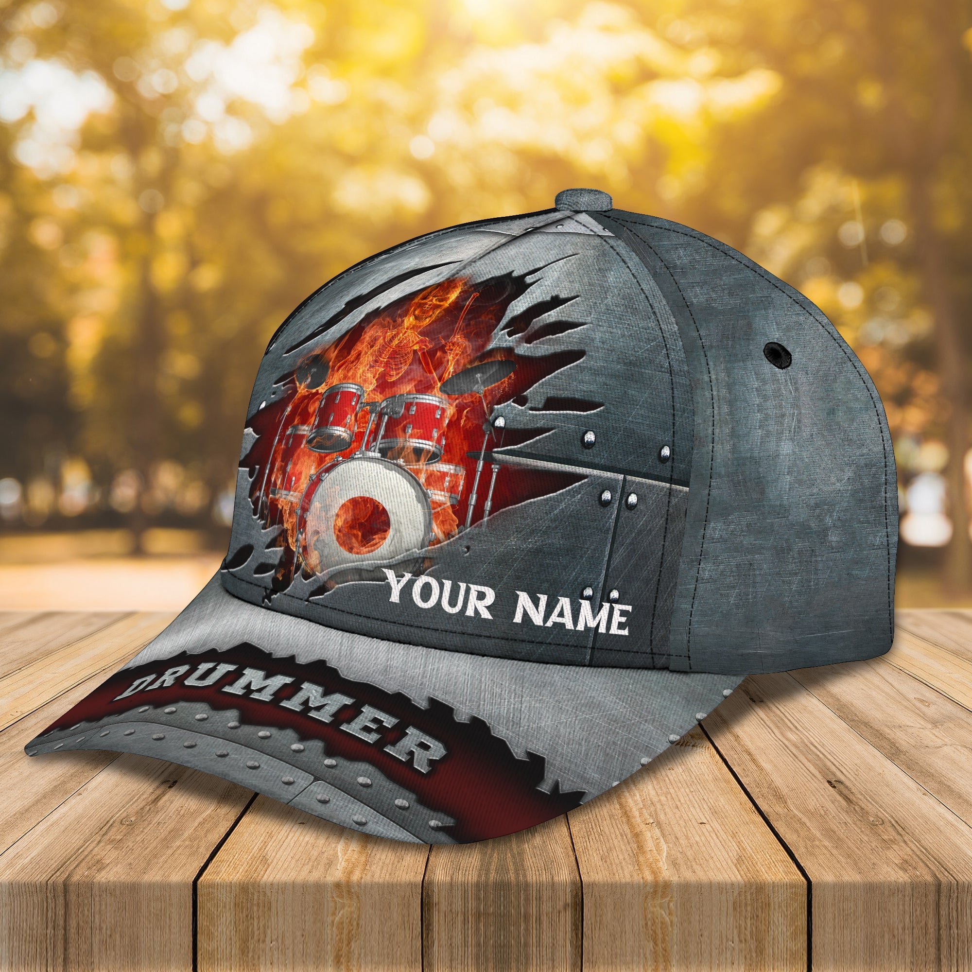 3D Classic Cap Drum Personalized Name Cap 143 Trucker Hats Custom Hats Gifts For Men & Women