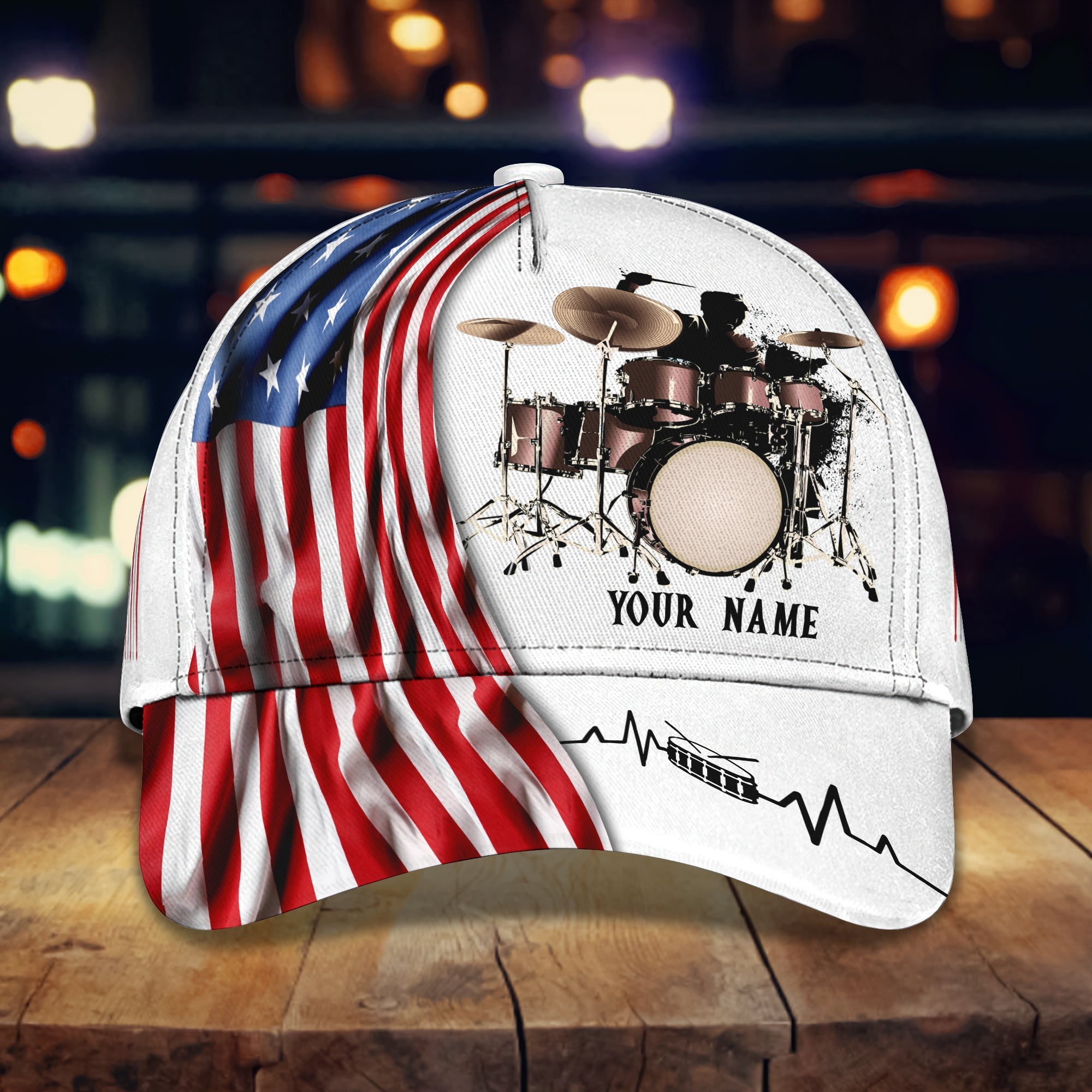 3D Classic Cap Drum Personalized Name Cap Trucker Hats Custom Hats Gifts For Men & Women