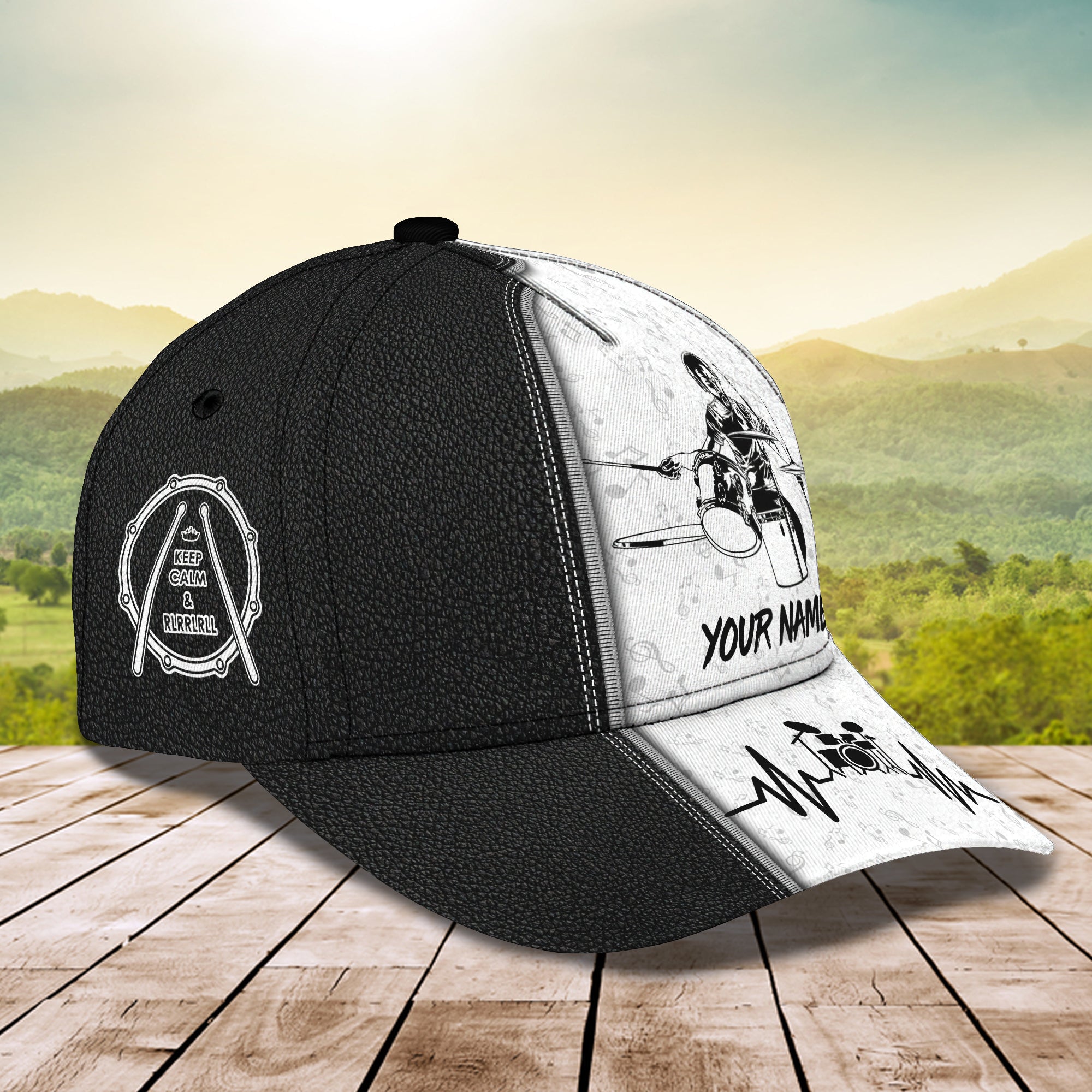 3D Classic Cap Drummer Personalize Name Cap 01 Trucker Hats Custom Hats Gifts For Men & Women
