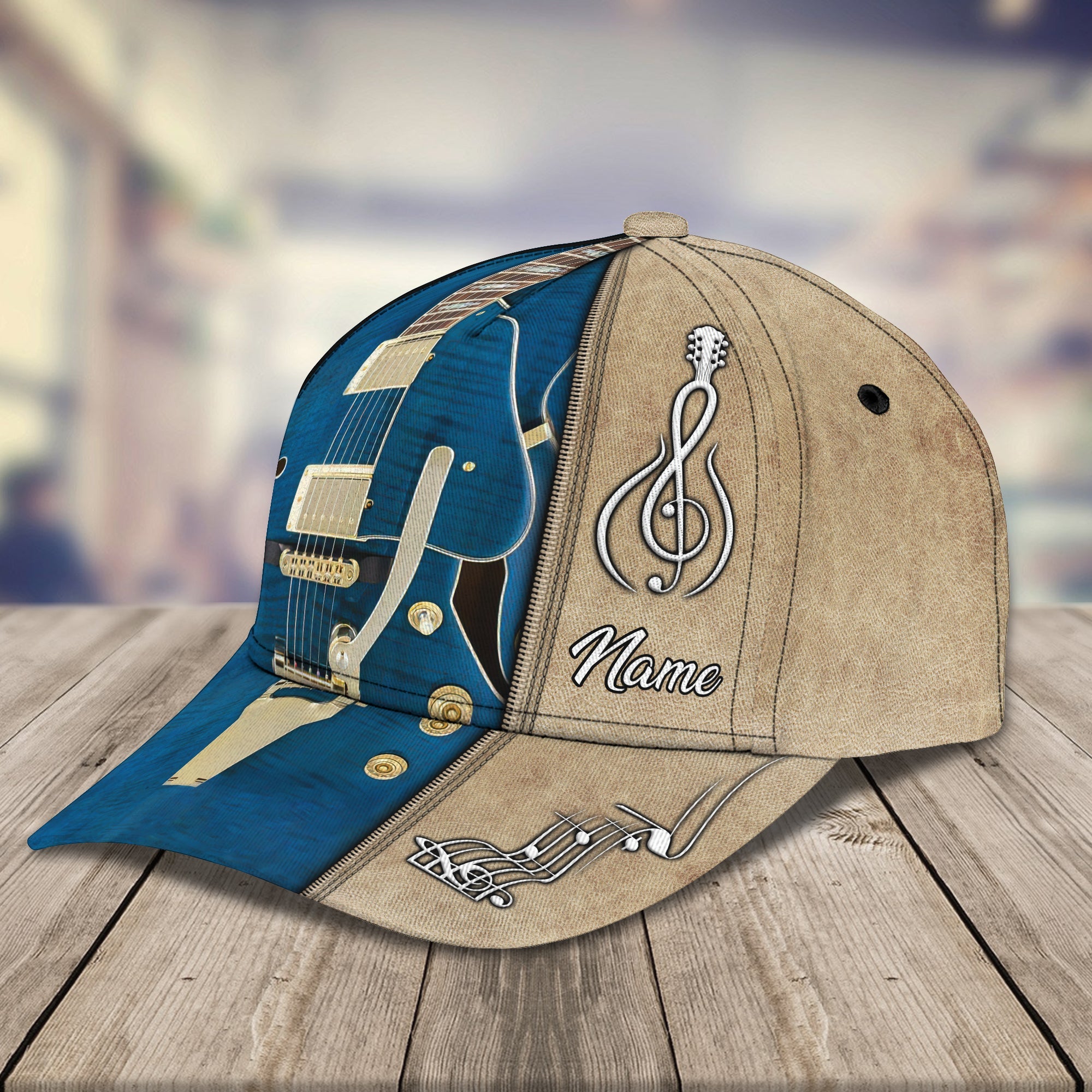 3D Classic Cap Electric Guitar Personalized Name Cap 234 Trucker Hats Custom Hats Gifts For Men & Women