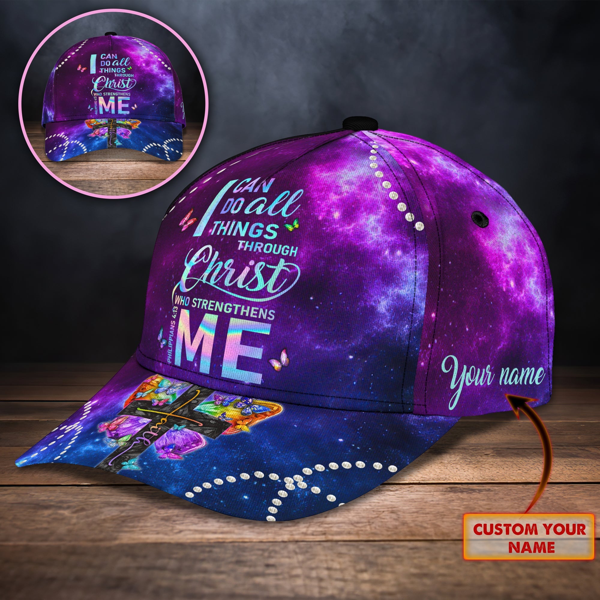 3D Classic Cap Faith Personalized Name Cap Trucker Hats Custom Hats Gifts For Men & Women