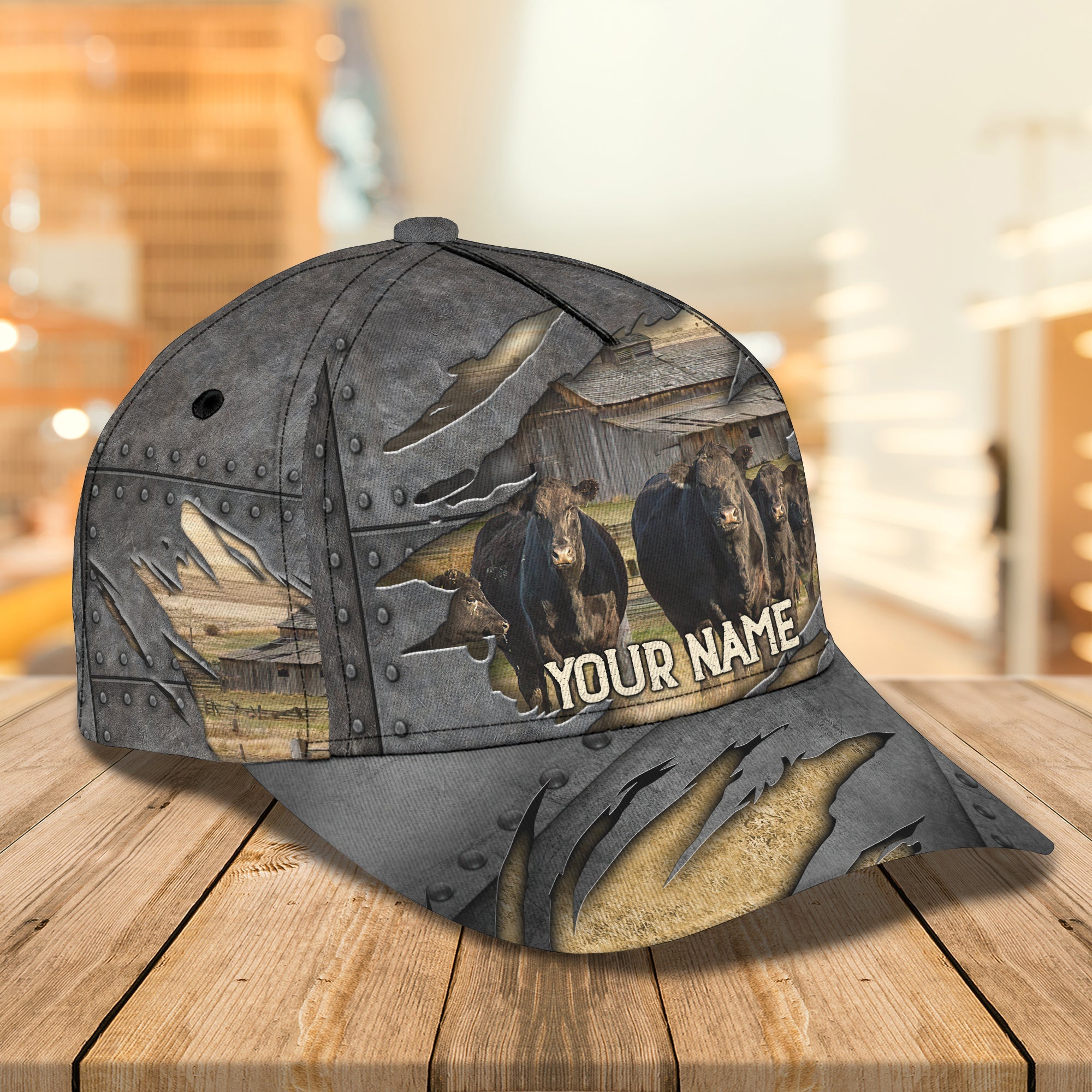 3D Classic Cap Farm Cow Personalized Name Cap Trucker Hats Custom Hats Gifts For Men & Women