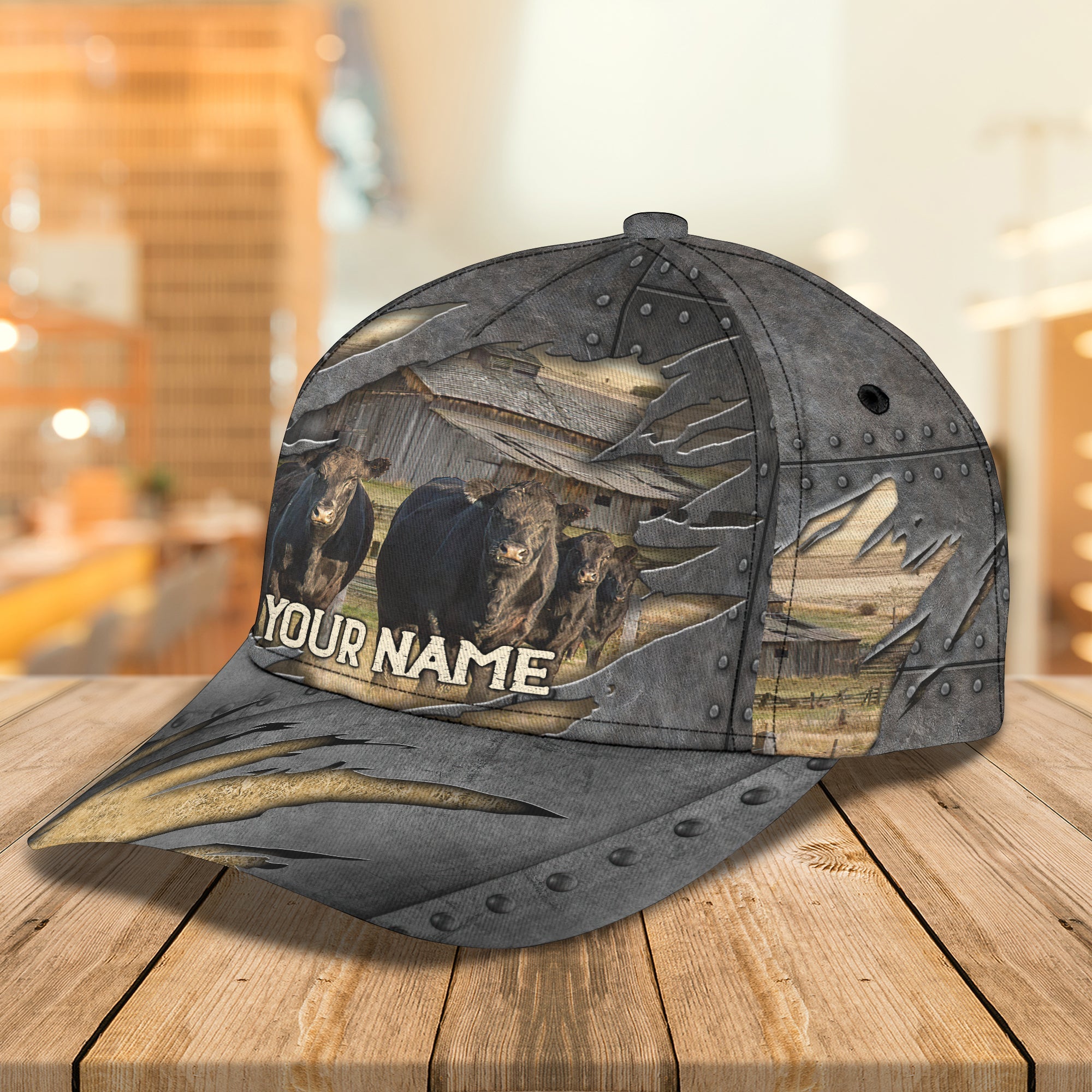 3D Classic Cap Farm Cow Personalized Name Cap Trucker Hats Custom Hats Gifts For Men & Women