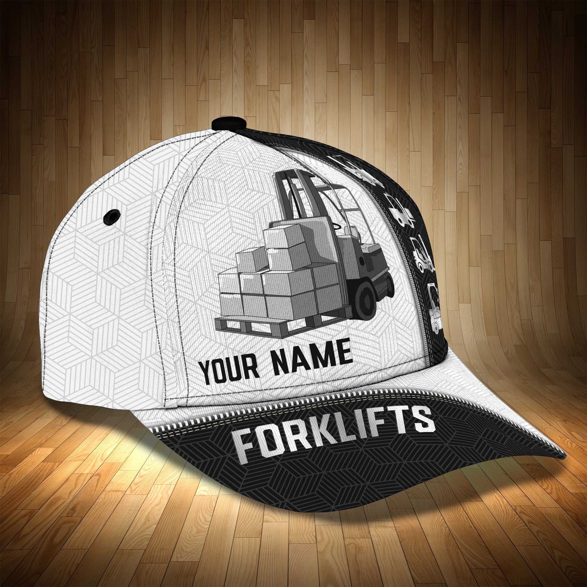 3D Classic Cap Forklifts Custom Name Cap 140 Trucker Hats Custom Hats Gifts For Men & Women