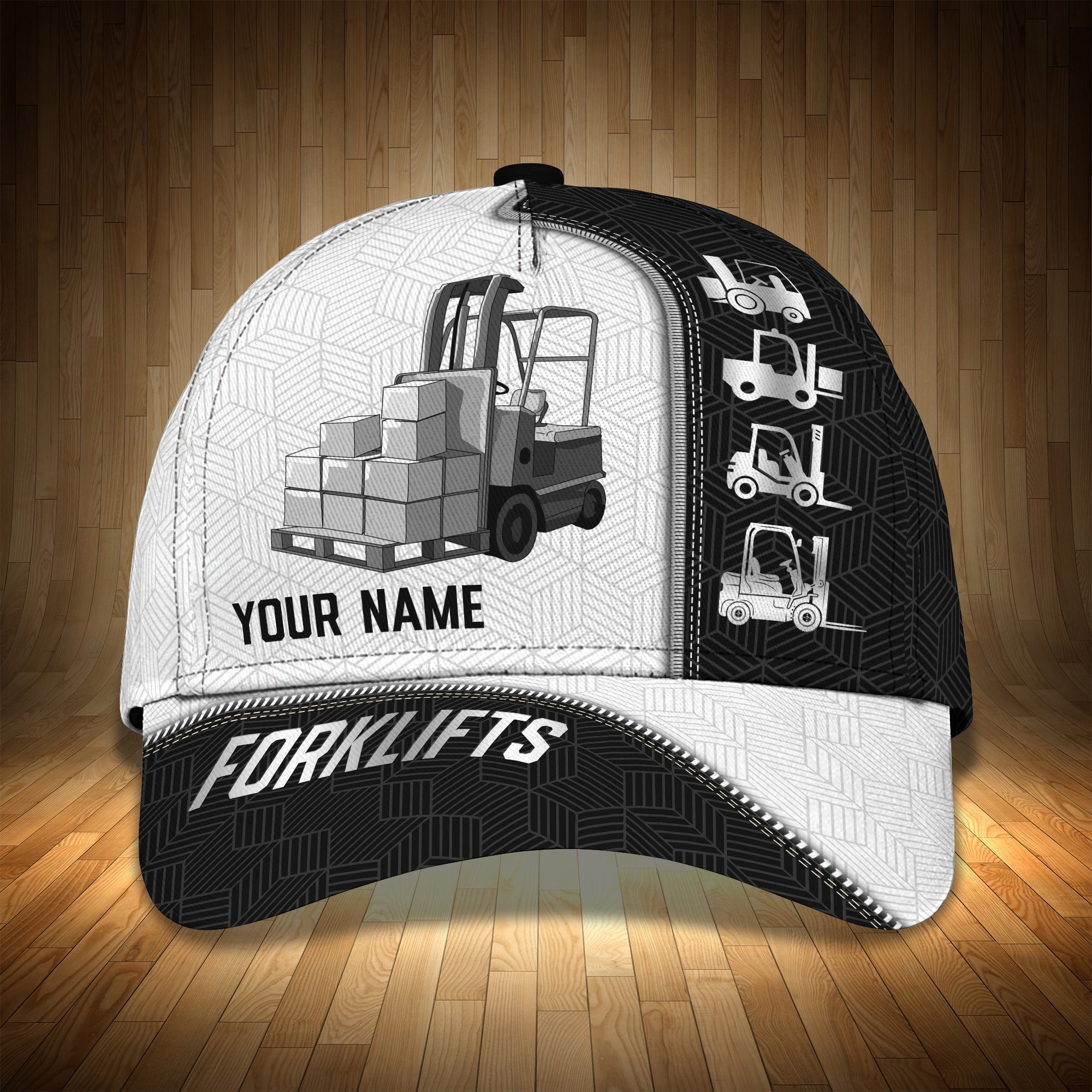 3D Classic Cap Forklifts Custom Name Cap 140 Trucker Hats Custom Hats Gifts For Men & Women