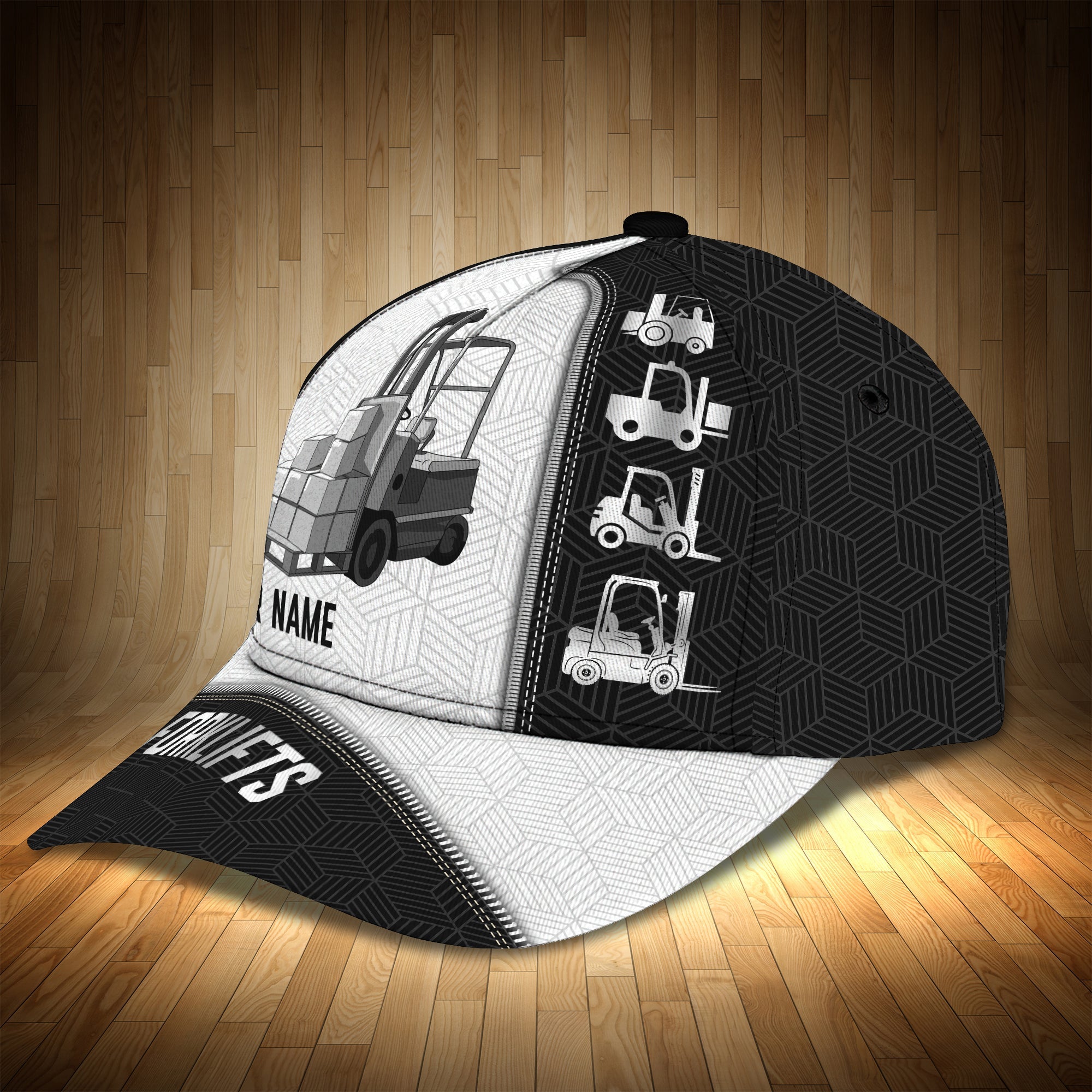 3D Classic Cap Forklifts Custom Name Cap 140 Trucker Hats Custom Hats Gifts For Men & Women