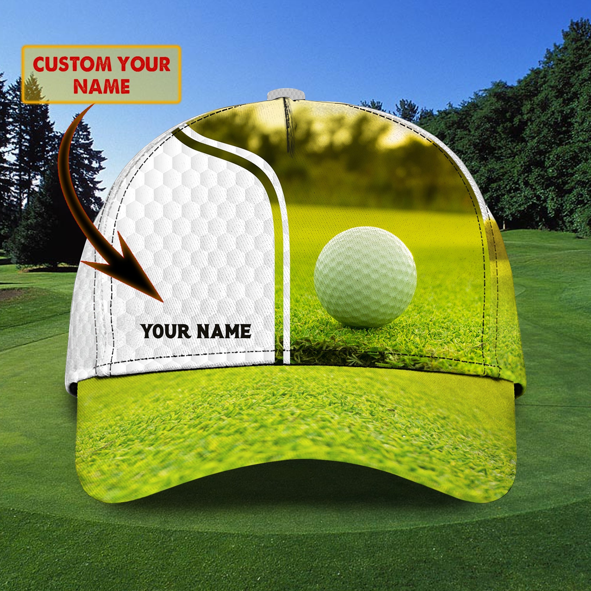 3D Classic Cap Golf 1 Personalized Name Cap Trucker Hats Custom Hats Gifts For Men & Women
