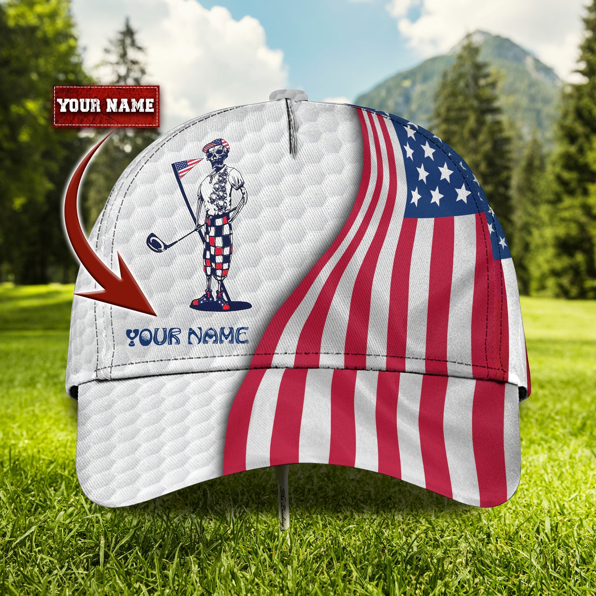 3D Classic Cap Golf 5 Personalized Name Cap Trucker Hats Custom Hats Gifts For Men & Women