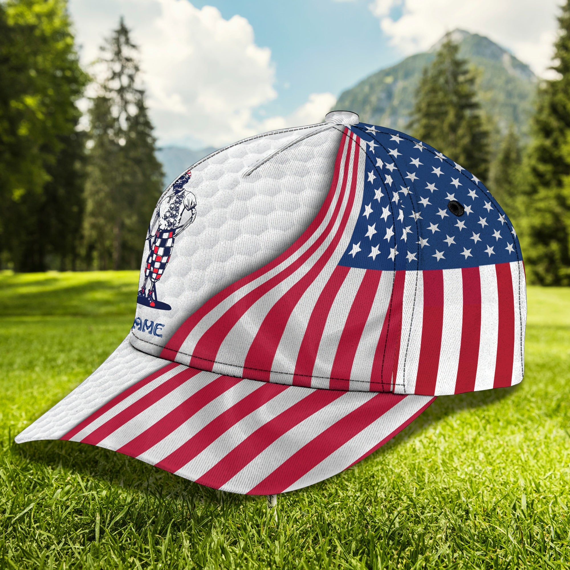 3D Classic Cap Golf 5 Personalized Name Cap Trucker Hats Custom Hats Gifts For Men & Women