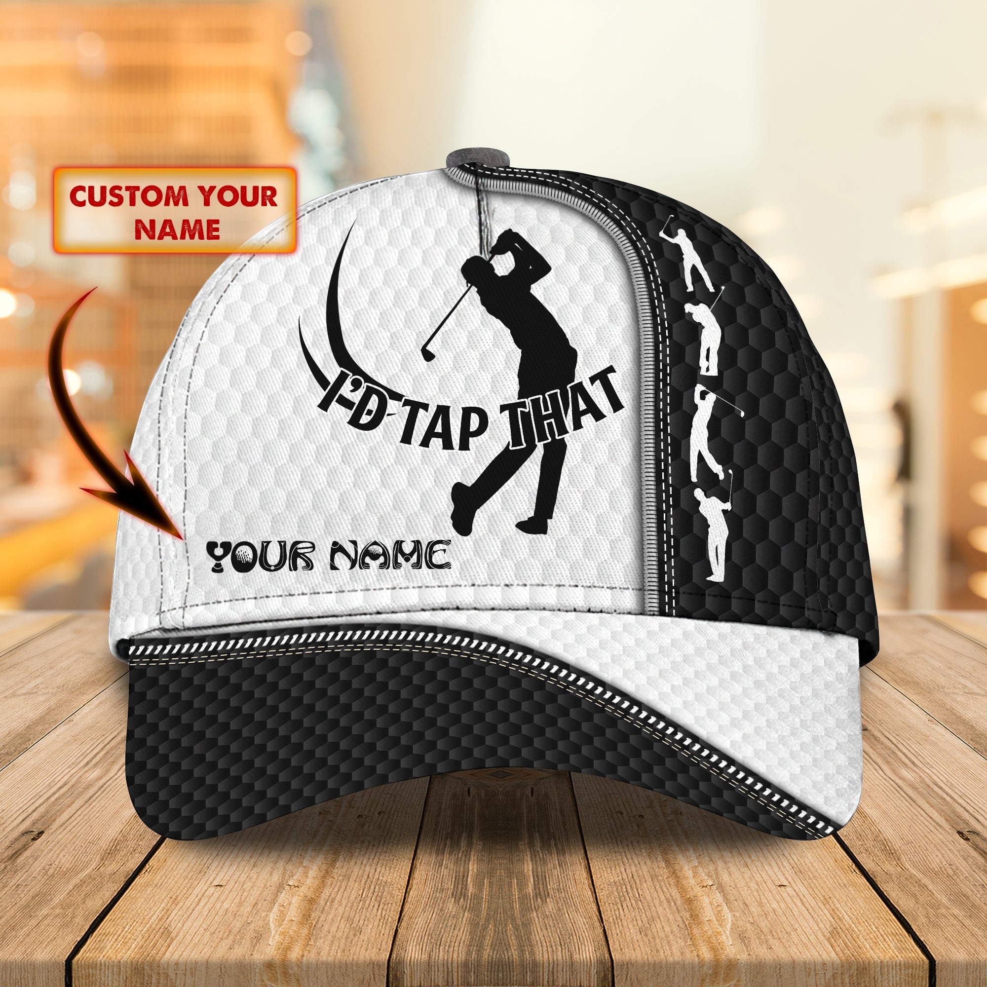 3D Classic Cap Golf Personalized Name Cap 02 Trucker Hats Custom Hats Gifts For Men & Women
