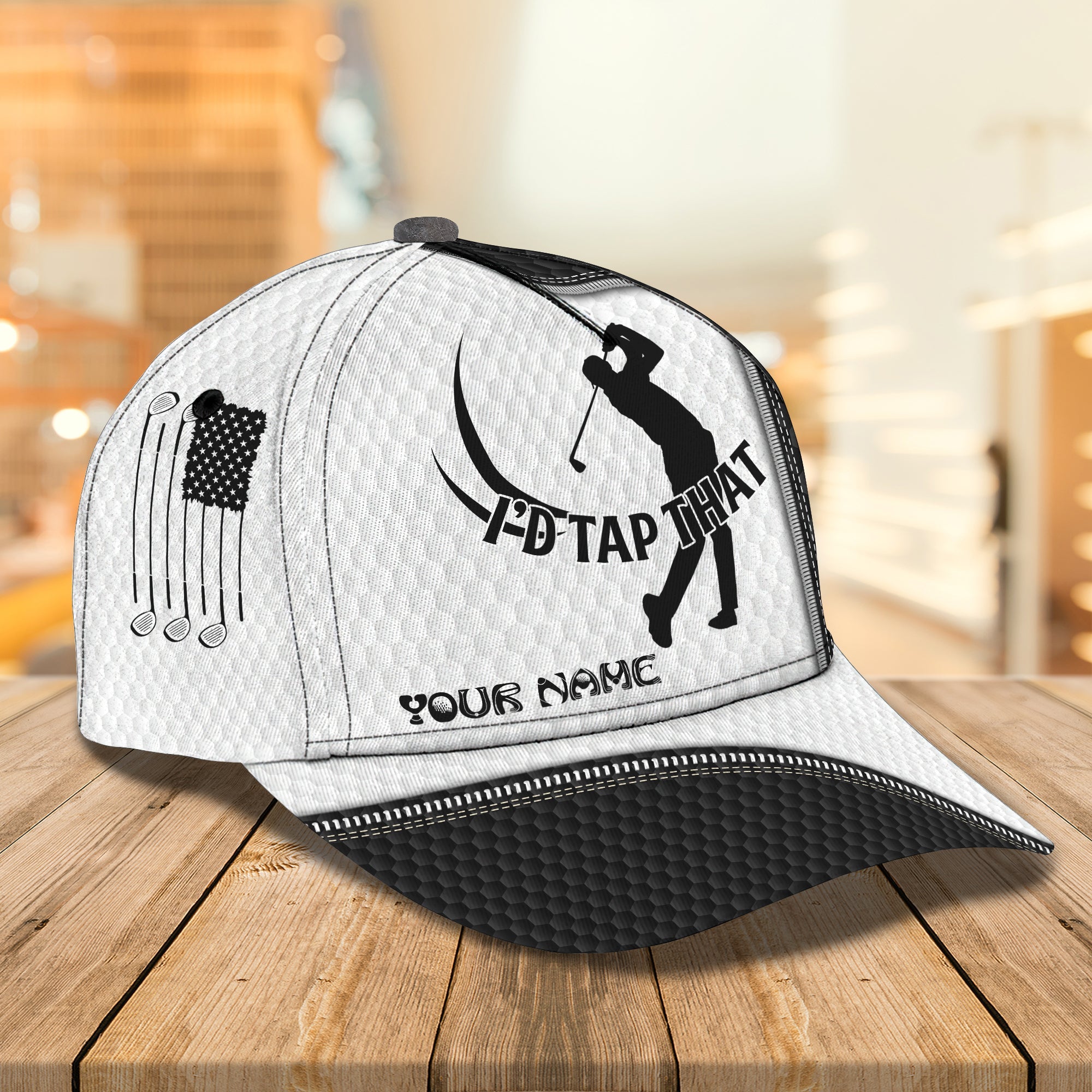 3D Classic Cap Golf Personalized Name Cap 02 Trucker Hats Custom Hats Gifts For Men & Women